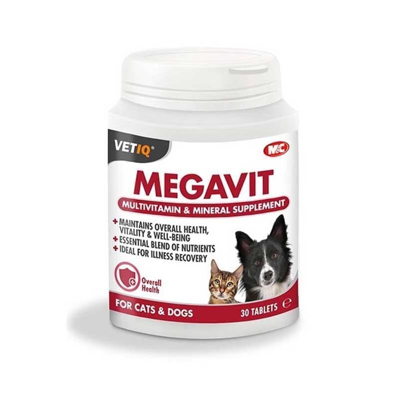 VetIQ Megavit Multivitamin Kedi Köpek Vitamin Tableti 30 Adet