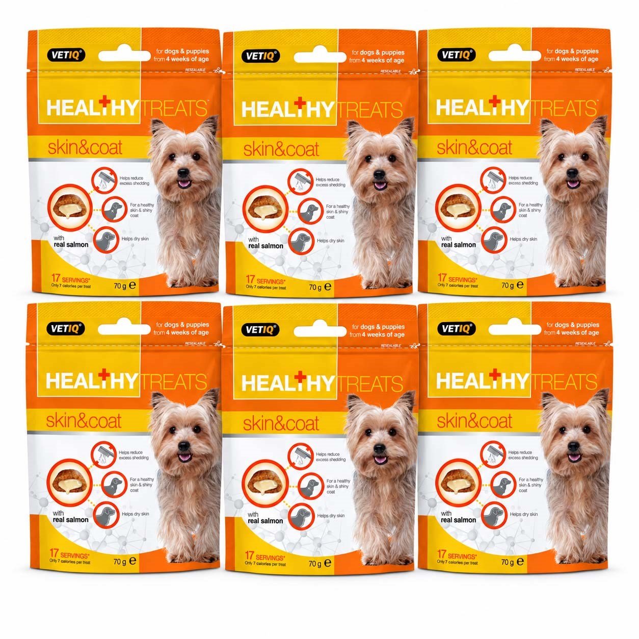 VETIQ Skin & Coat Deri Tüy Bakımı Köpek Ödülü 70 g (6 Adet)