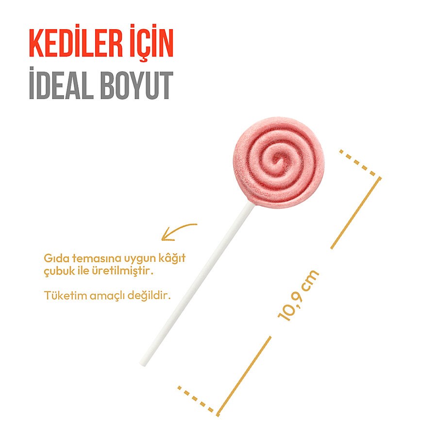 Wanpy Donurularak Kurutulmuş Lolipop Kedi Ödülü Kızılcık 1,4 g