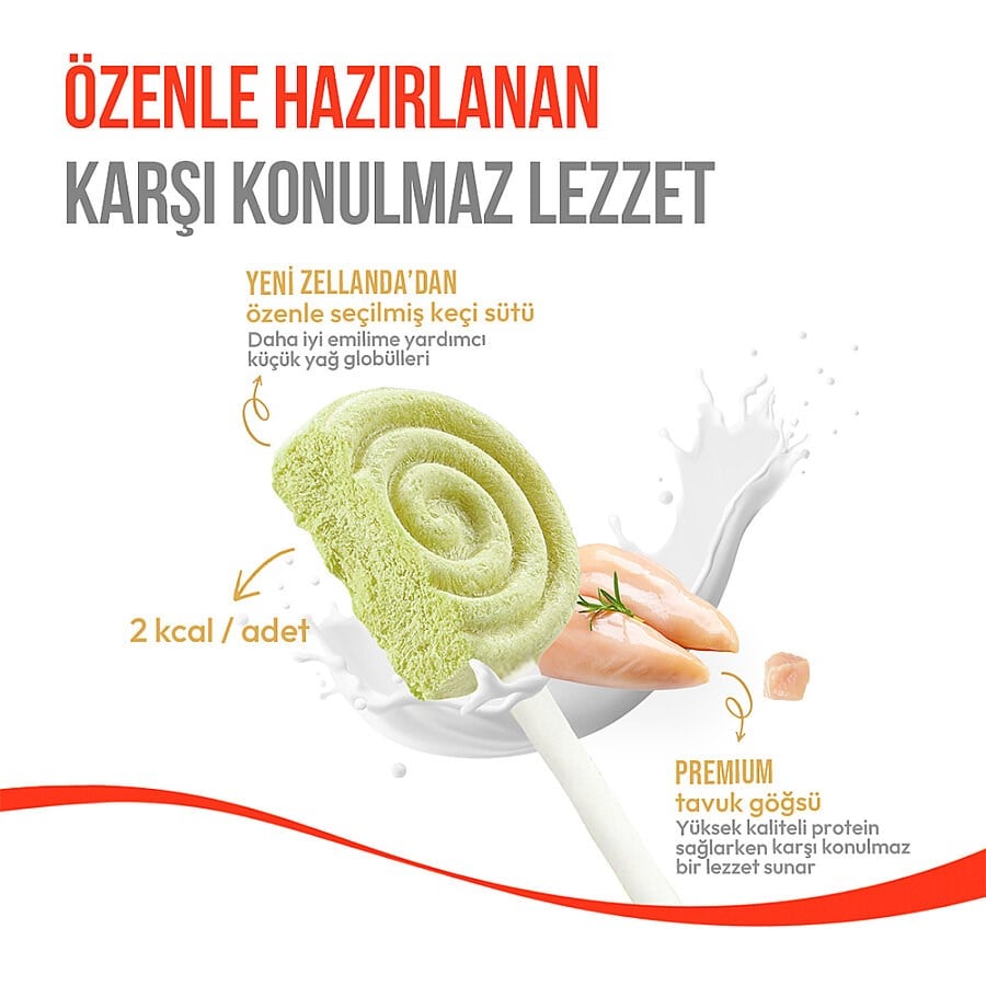 Wanpy Donurularak Kurutulmuş Lolipop Kedi Ödülü Spirulina 1,4 g (5 ADET)