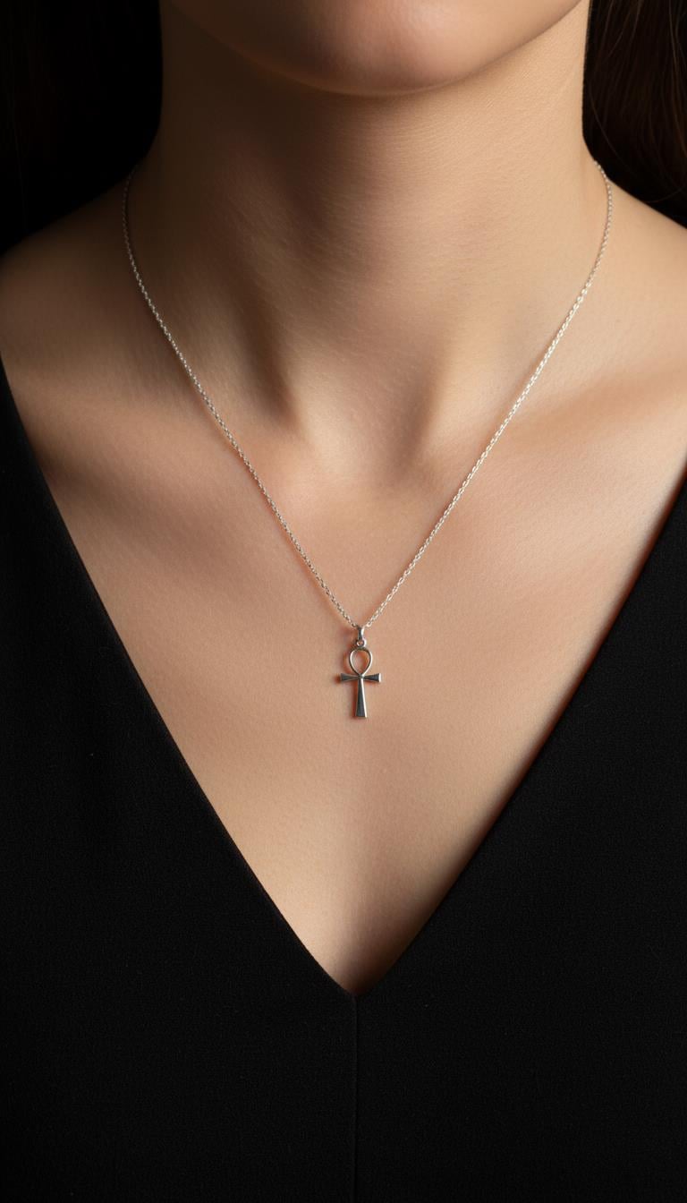 Ankh (Ra) Gümüş Kolye