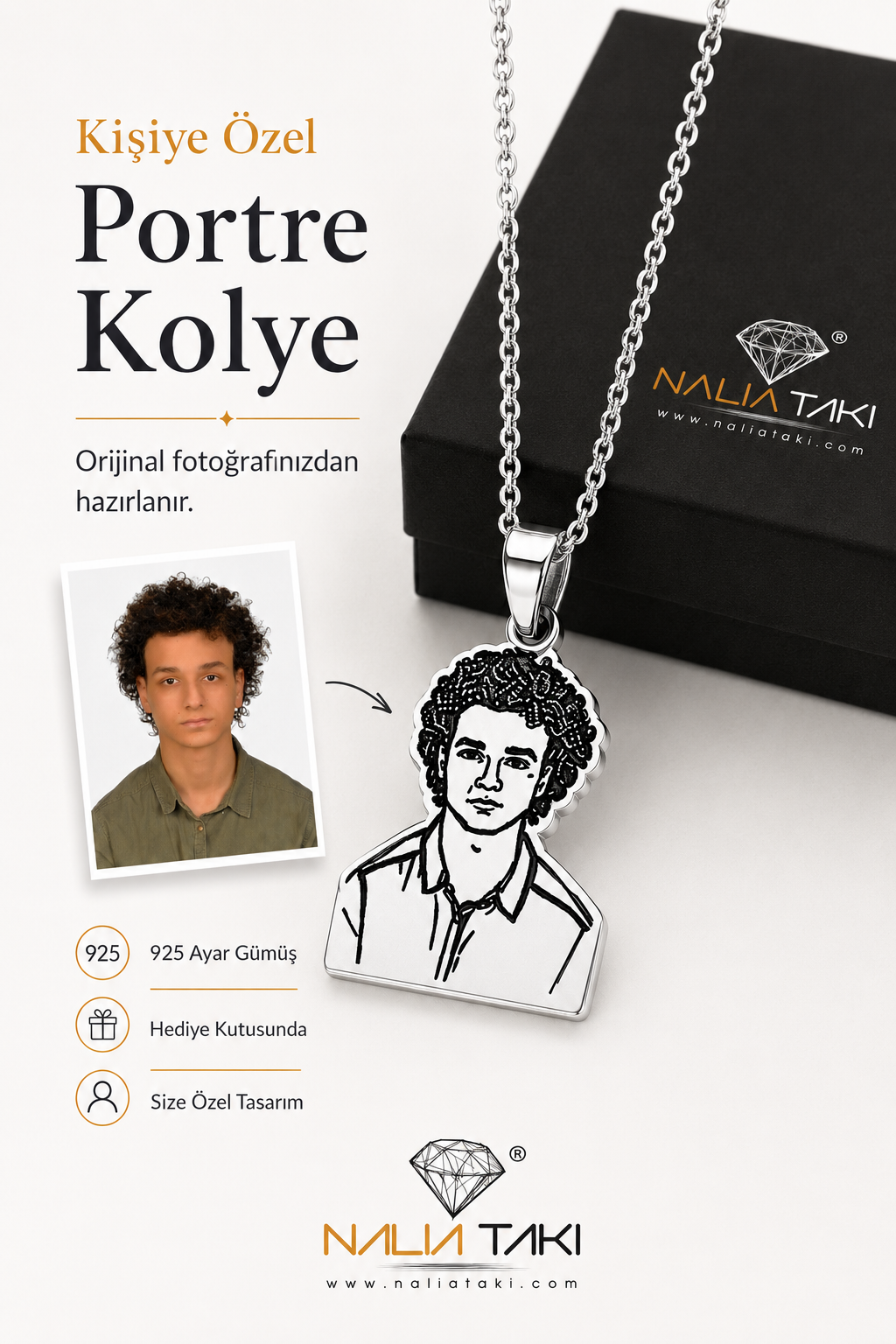 Fotoğraf Gümüş Kolye