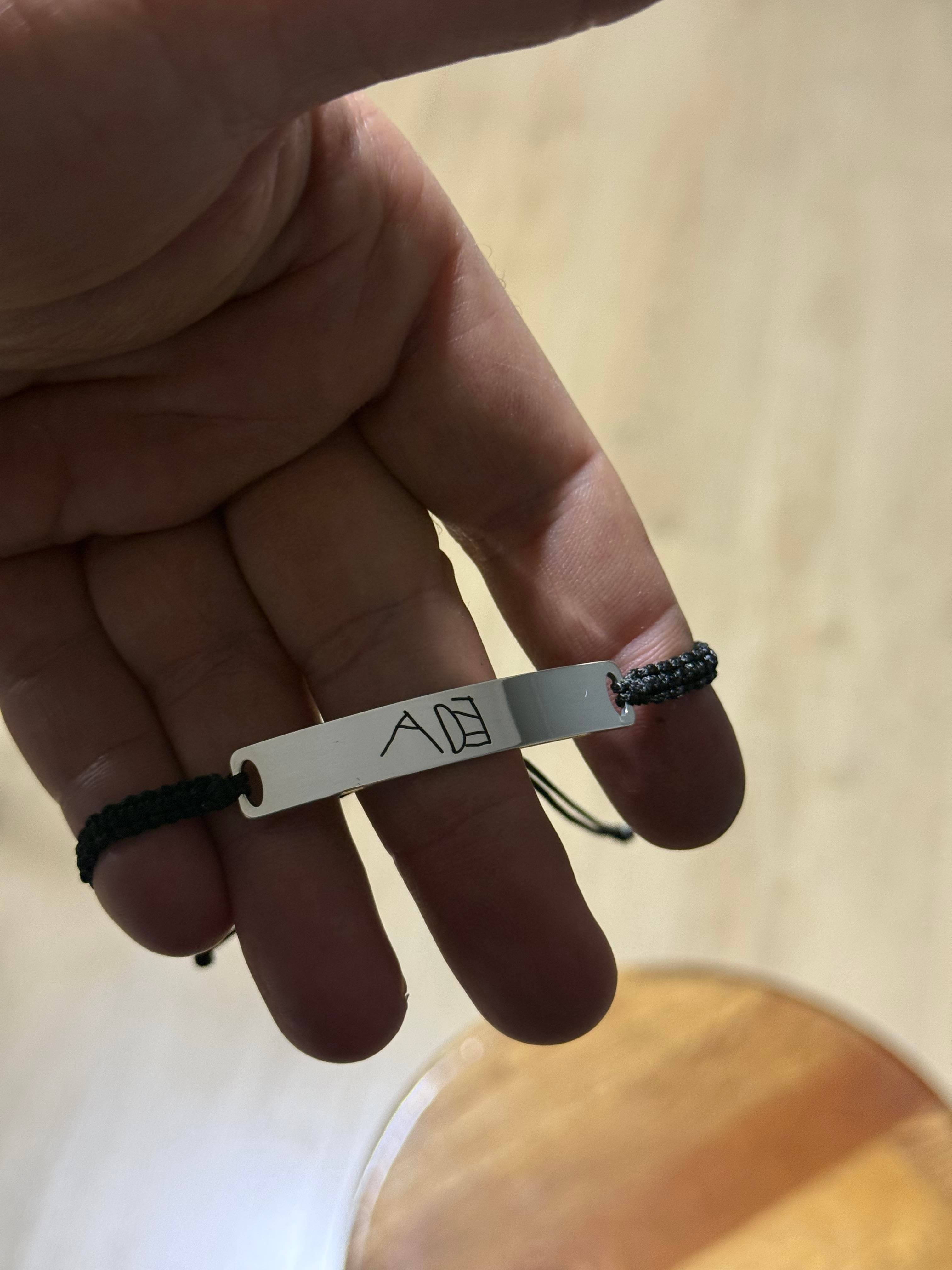 İsimli Kalın Gümüş Bileklik