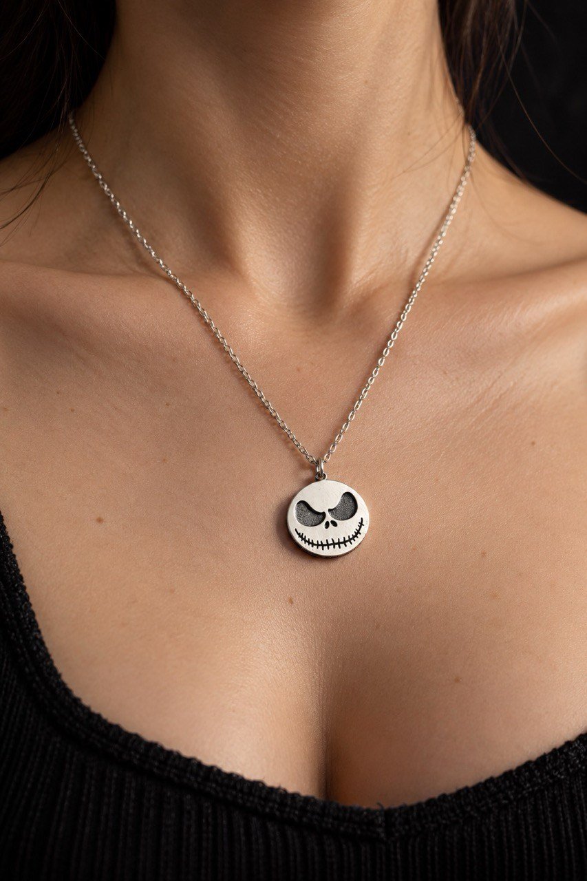 Jack Skellington Gümüş Kolye