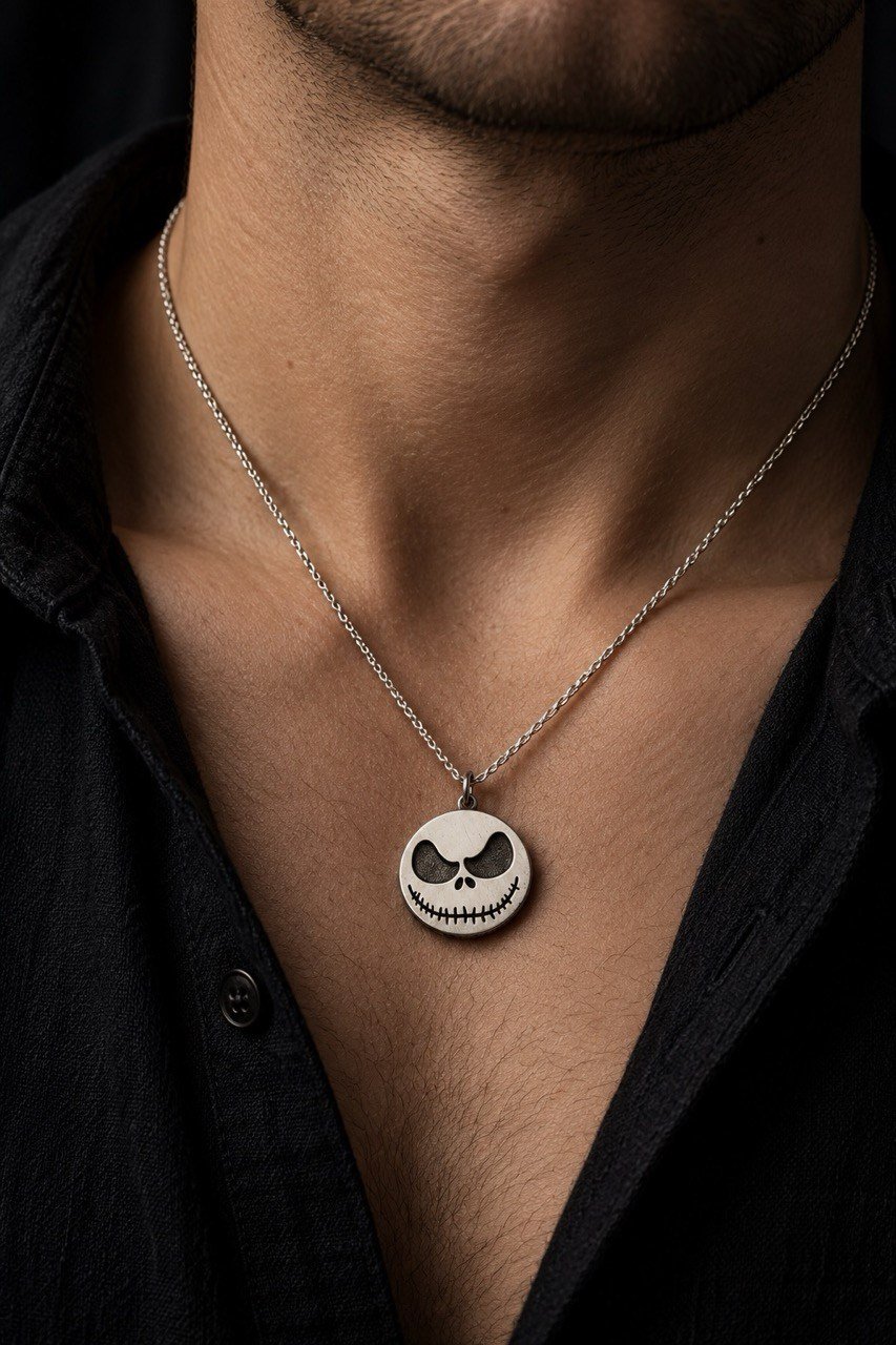 Jack Skellington Gümüş Kolye