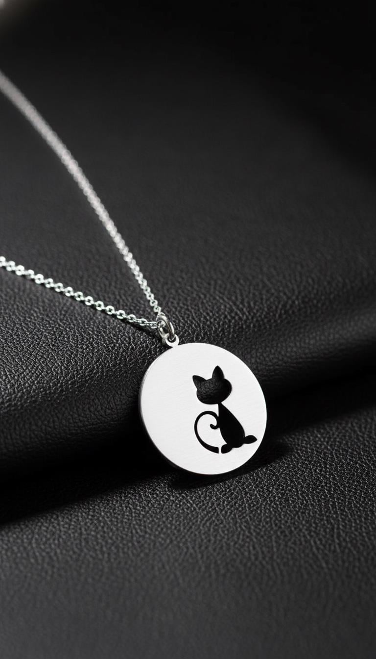 Minik Kedi Gümüş Kolye