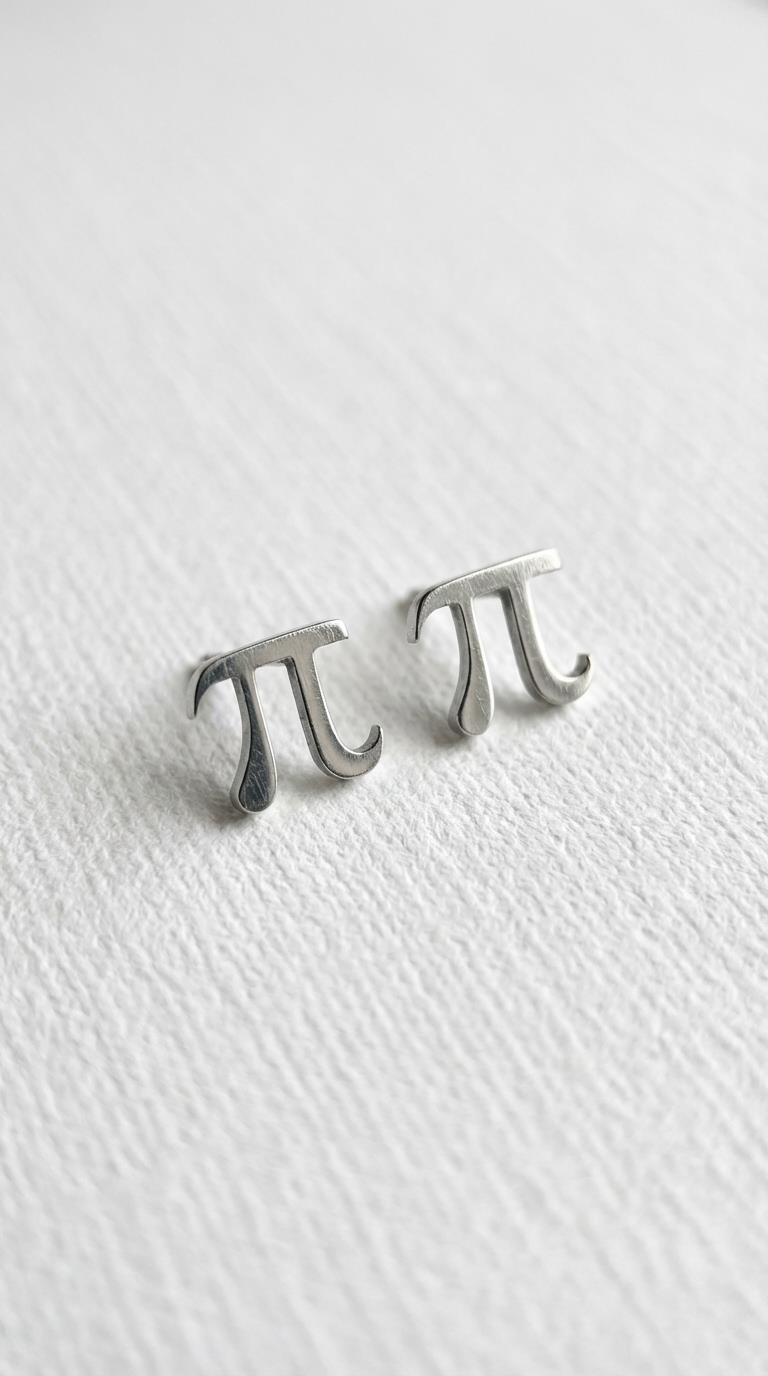 Pi sayılı Gümüş Küpe