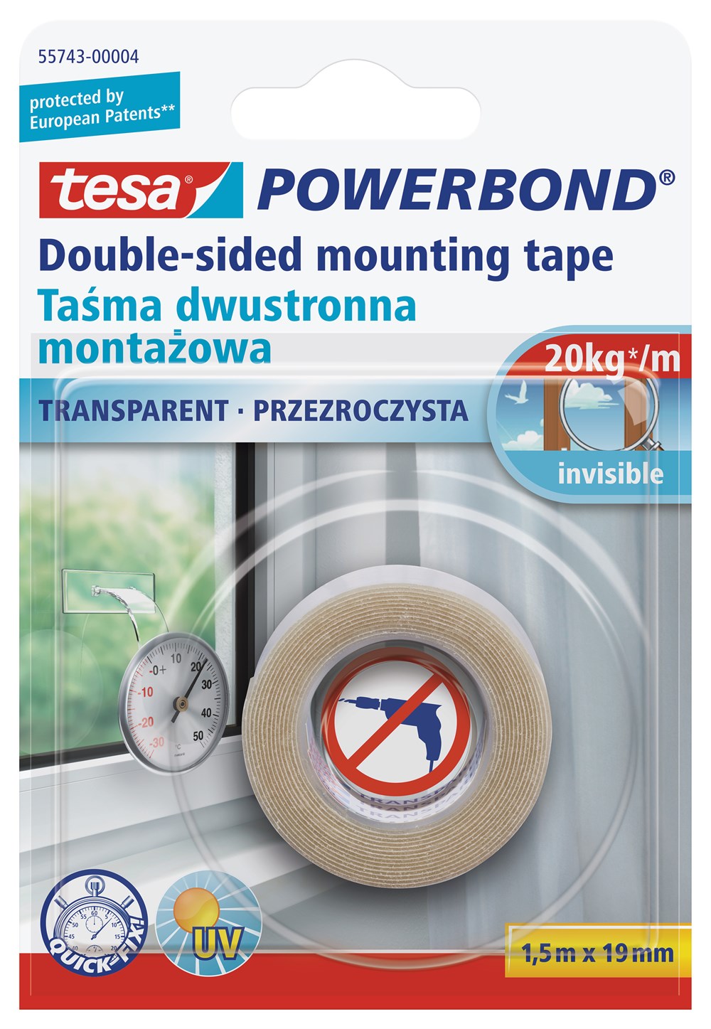 TESA 55743 KÖPÜK MONTAJ BANDI 1.5MX19MM
