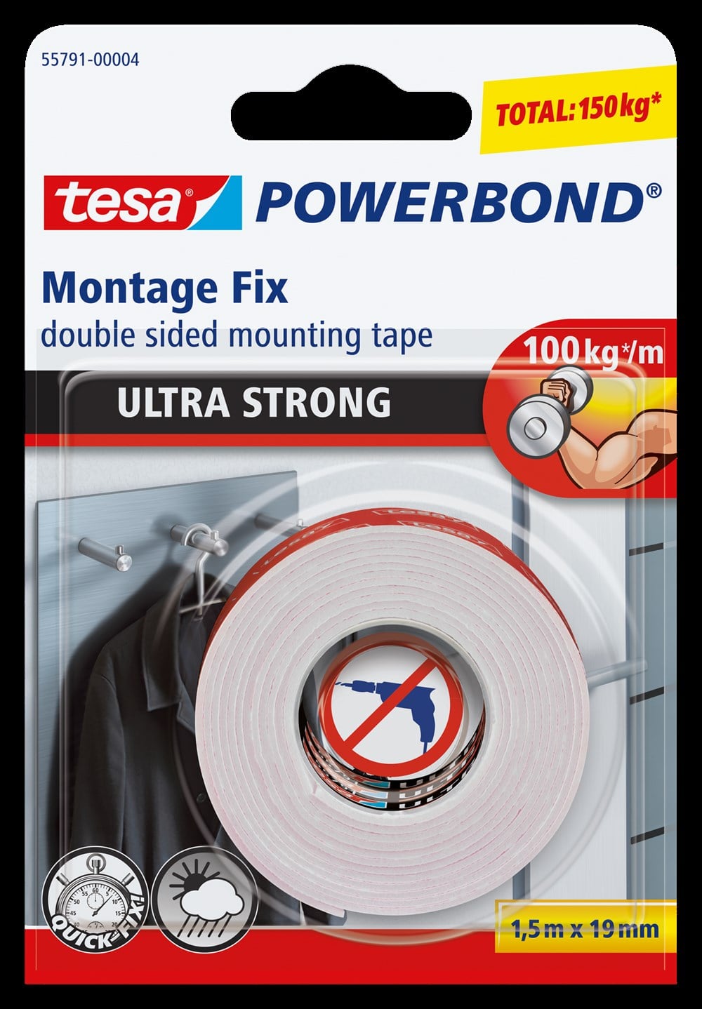 TESA 55791 KÖPÜK MONTAJ BANDI 1.5MX19MM