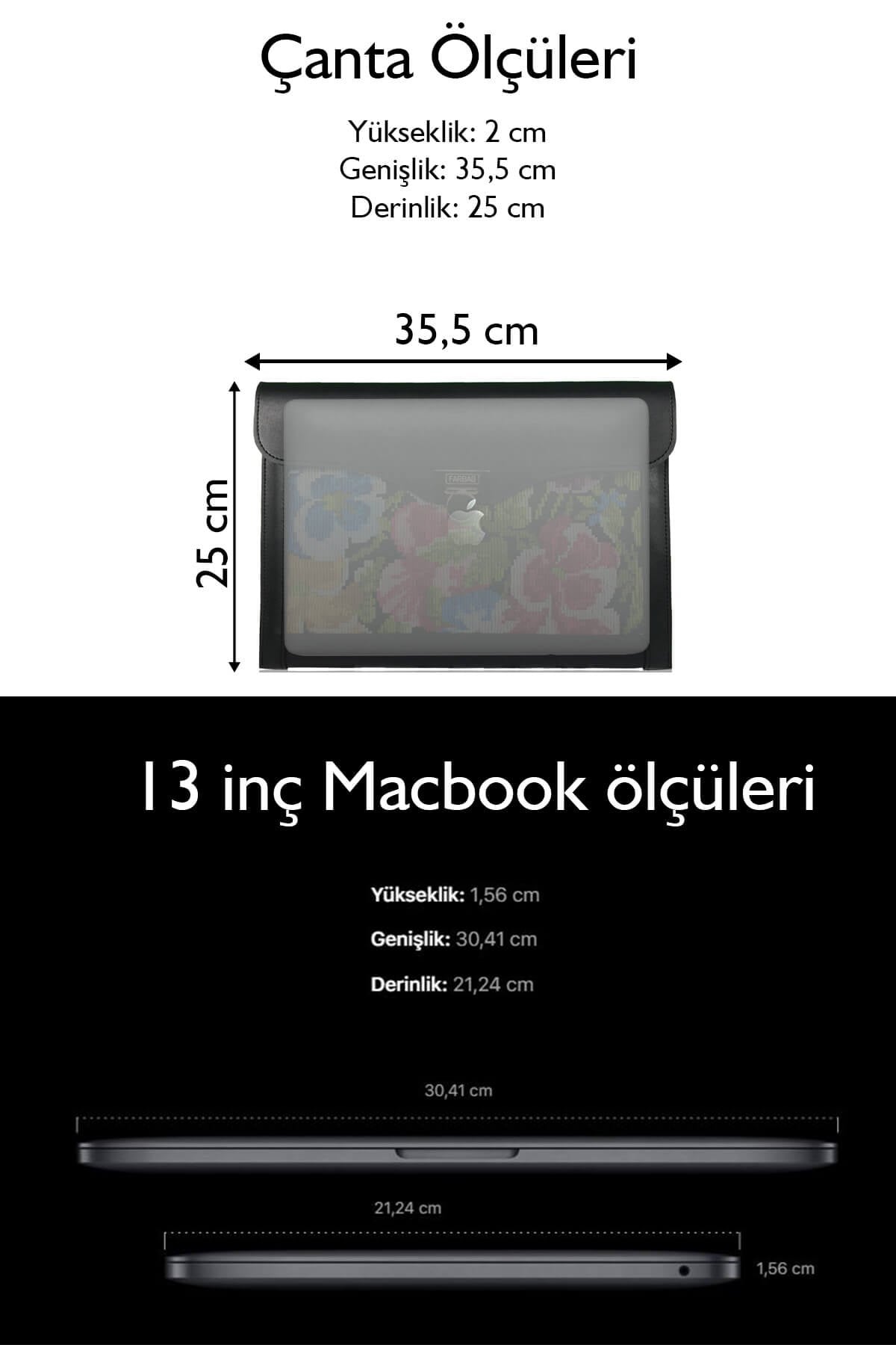 13 inç MACBOOK ÇANTASI SİYAH M032001-3