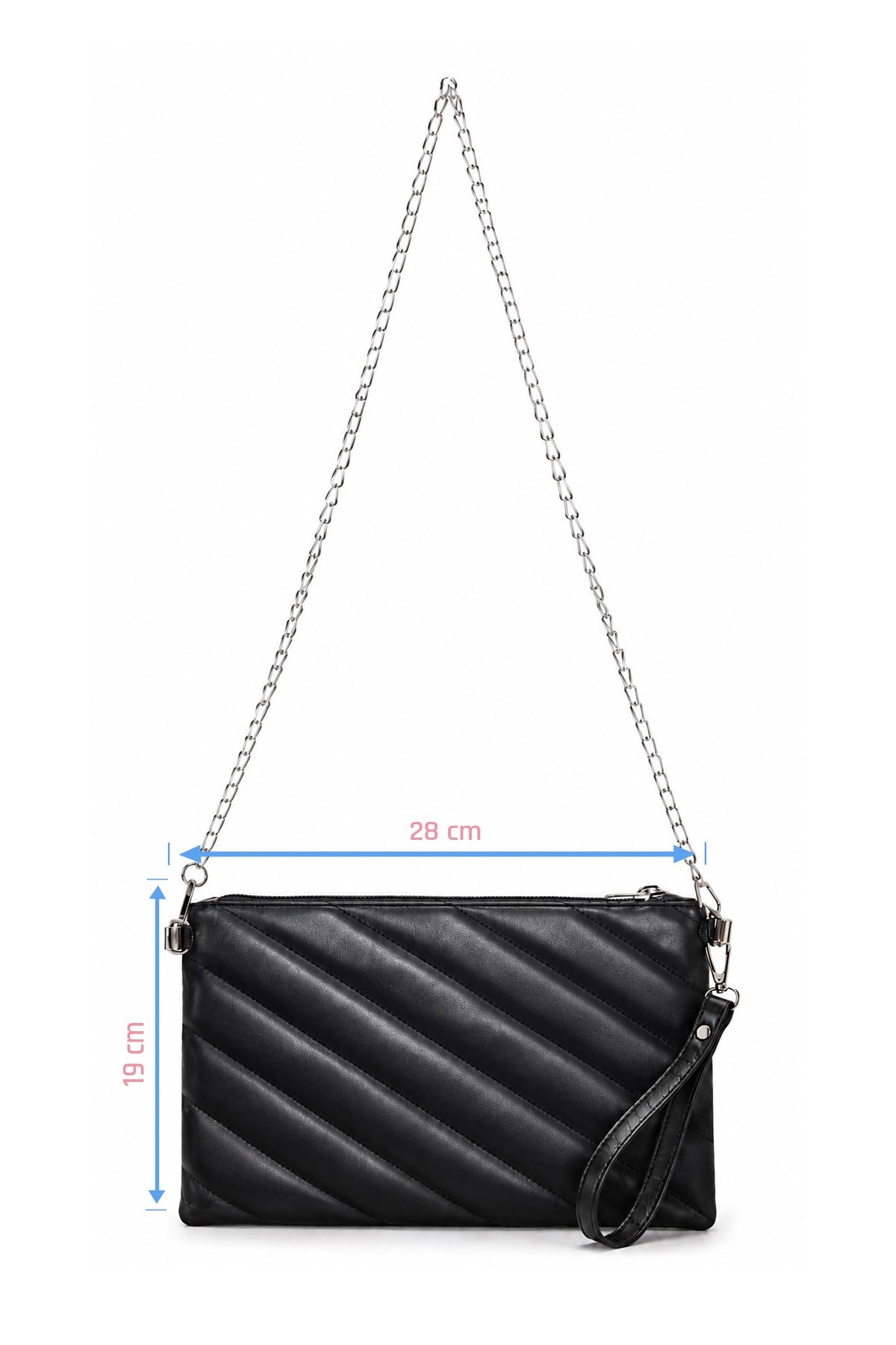 PREMİUM NAKIŞLI Portföy & Clutch Çanta Siyah