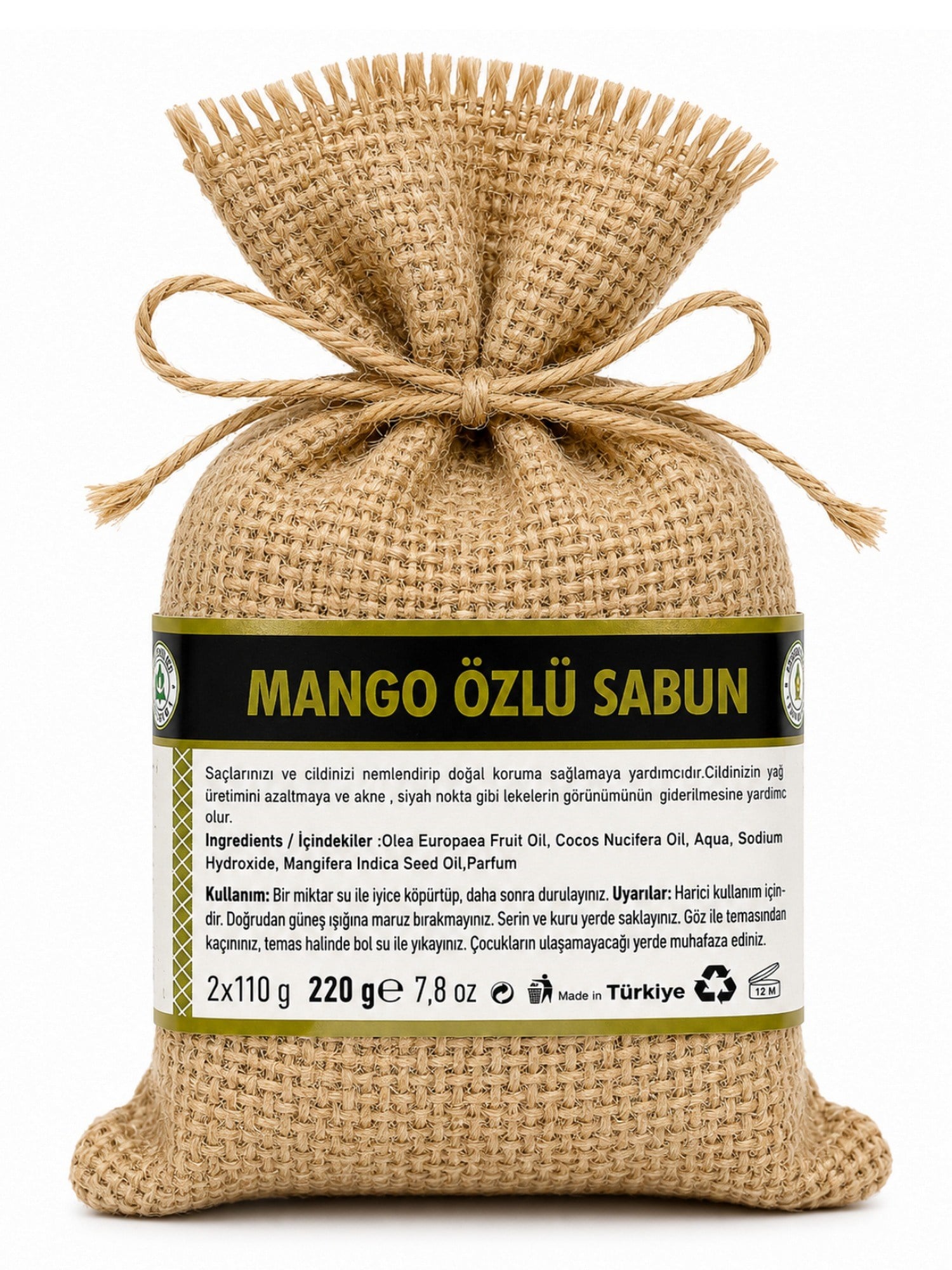 Akiksir Mango Özlü Bitkisel Sabun
