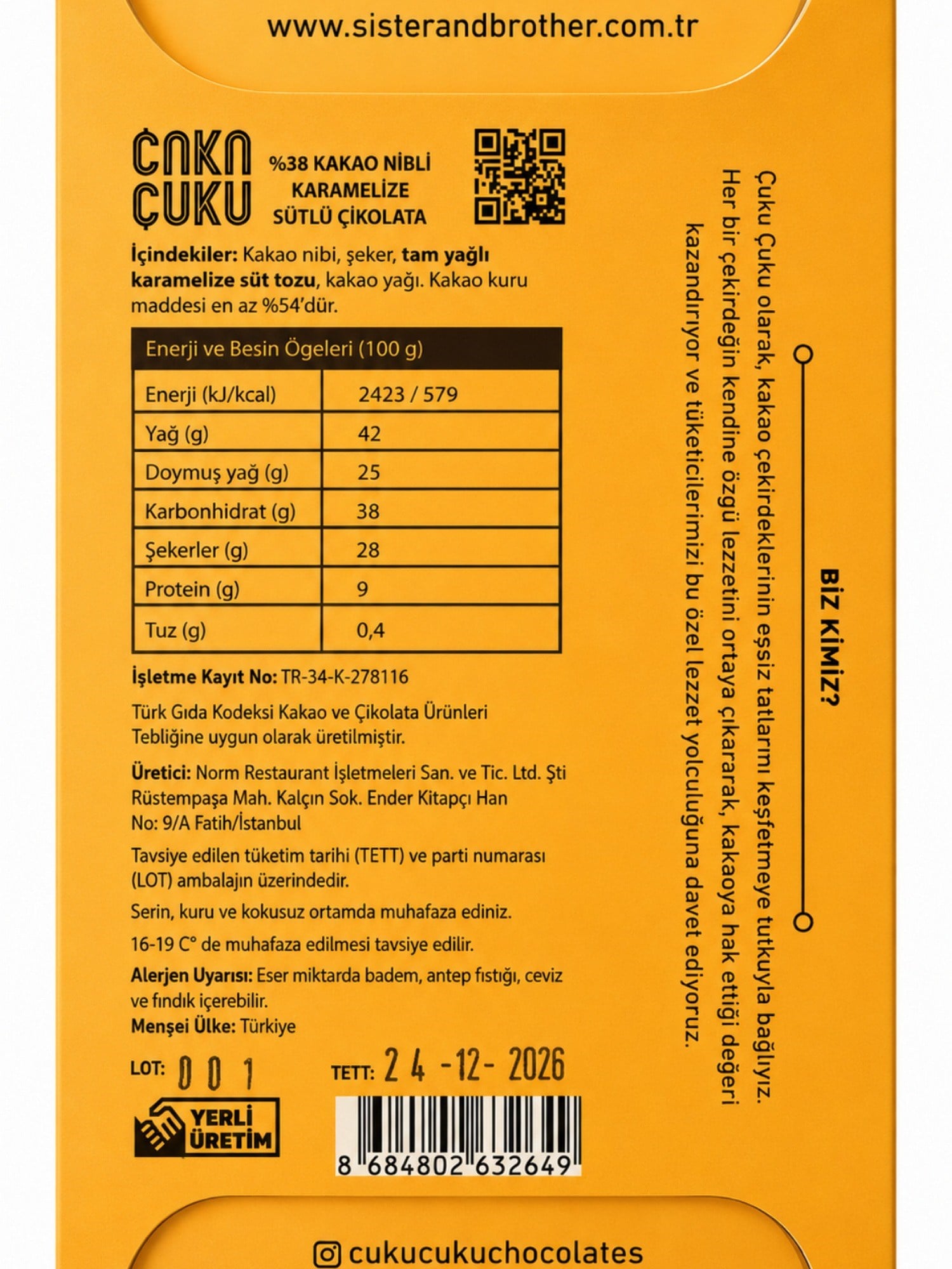 Çuku Çuku Karamelize Sütlü Çikolata 40 Gr