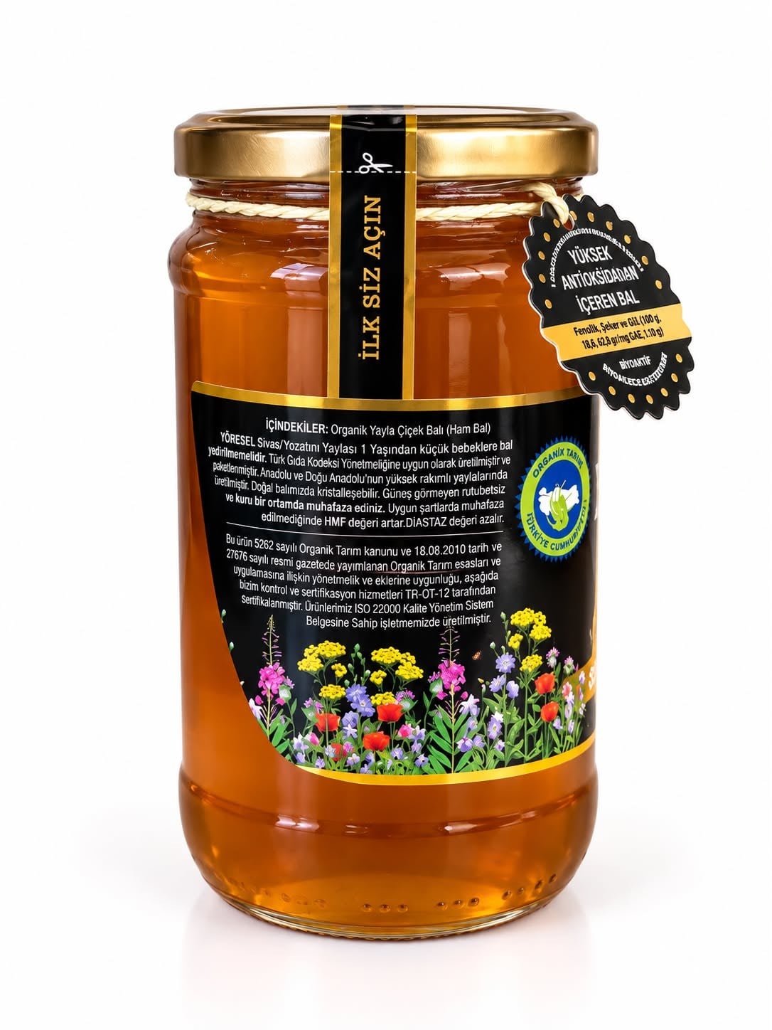 Engür Organik Süzme Çiçek Ham Bal 850 Gr