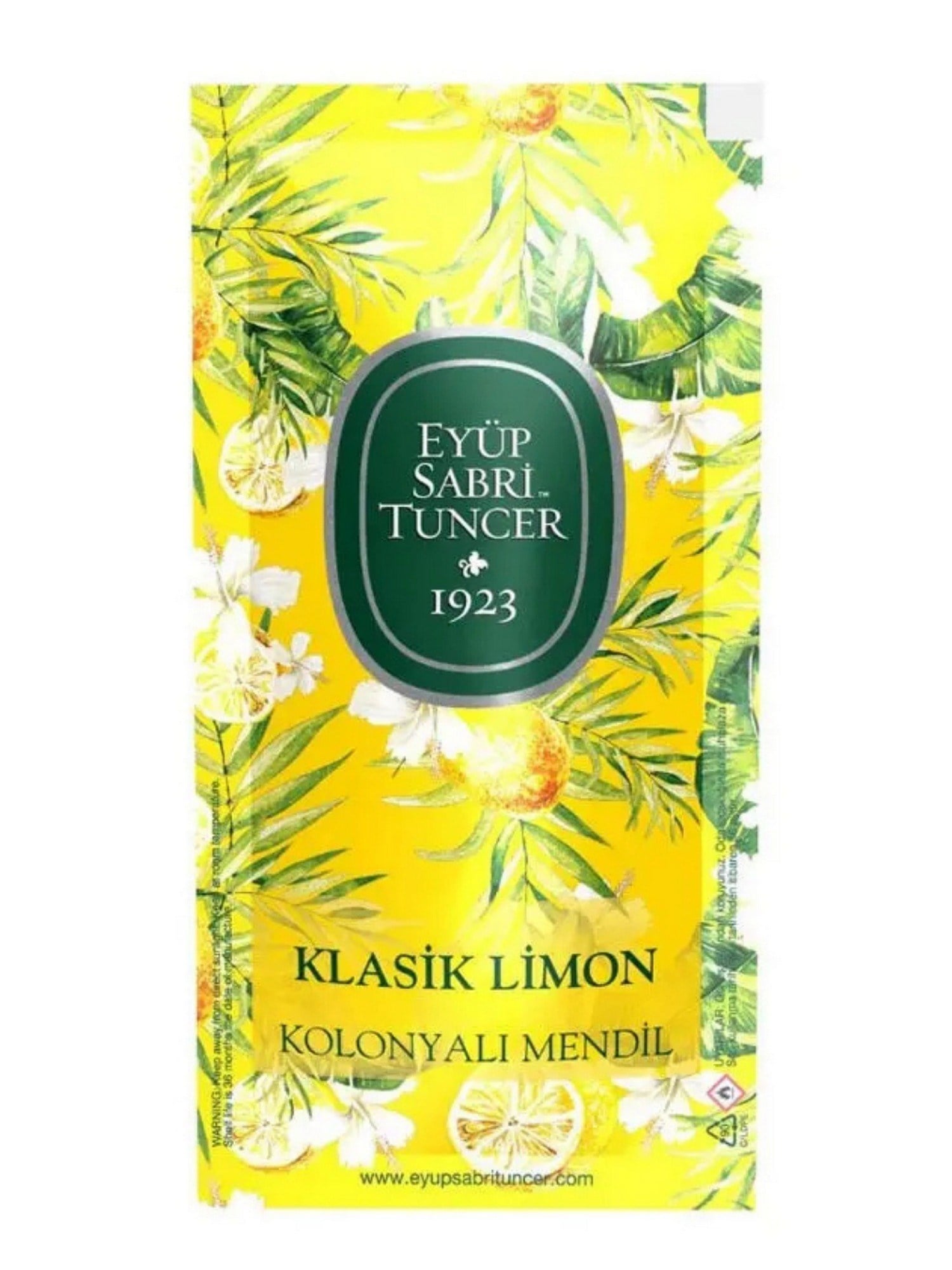 Eyüp Sabri Tuncer Klasik Limon Kolonyalı Mendil 150'li (Küçük Boy)