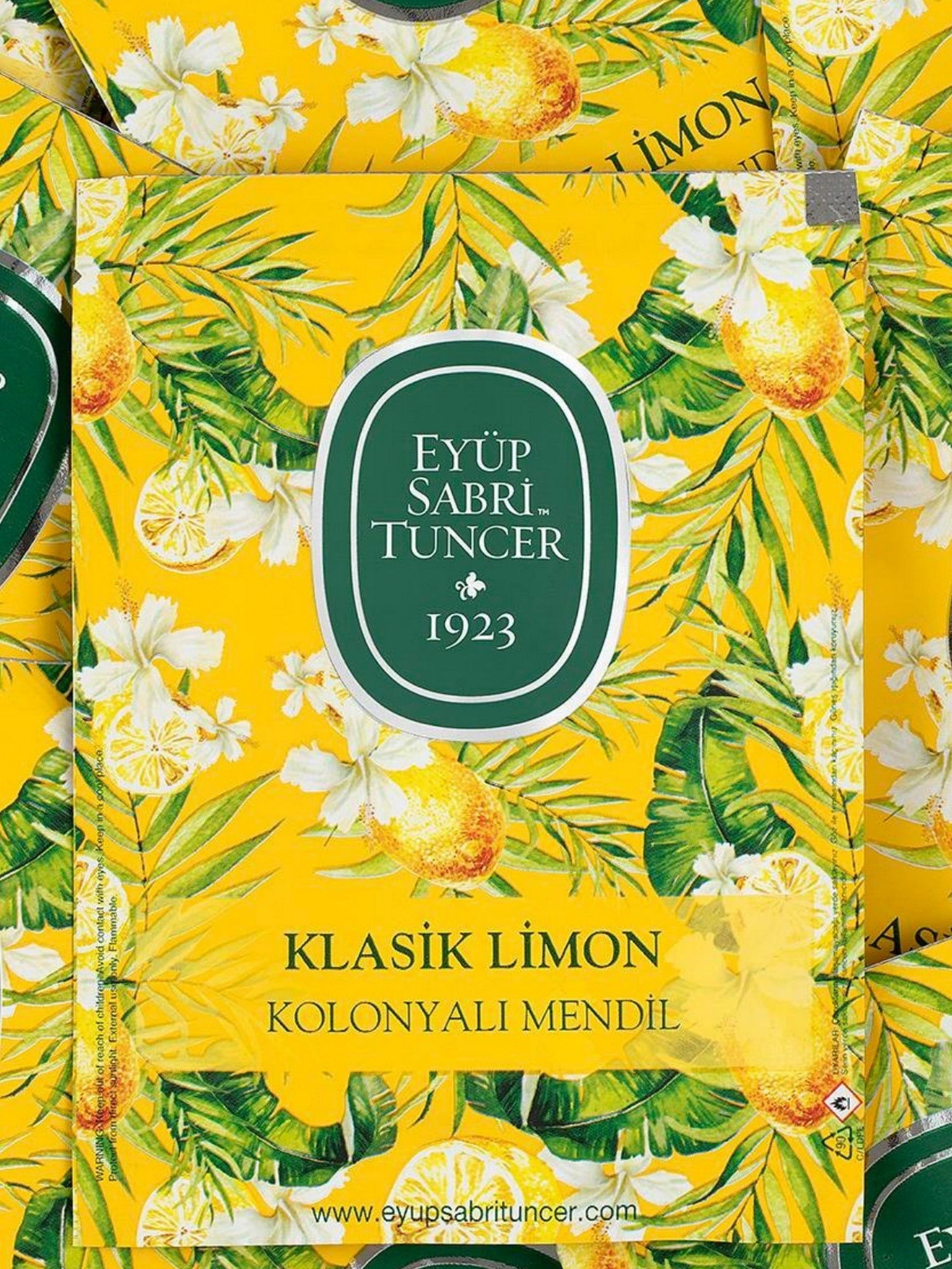 Eyüp Sabri Tuncer Klasik Limon Kolonyalı Mendil 150'li (Küçük Boy)