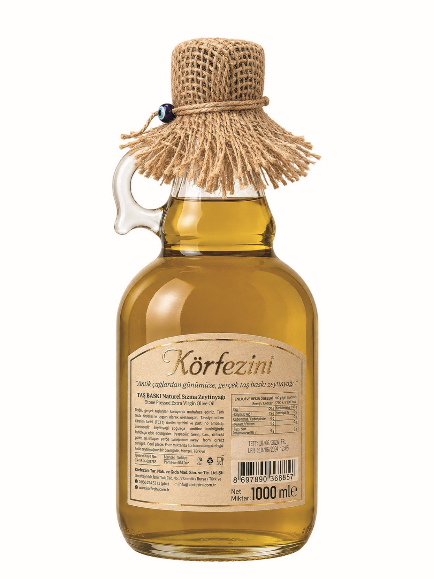 Körfezim Taş Baskı Soğuk Sıkım Zeytinyağı - 500 Ml