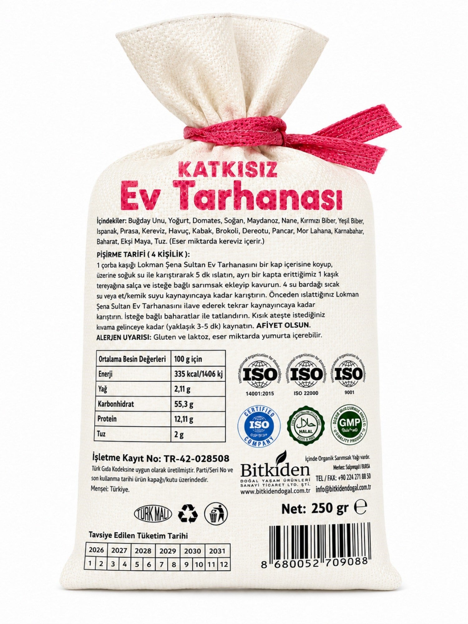 Lokman Sena Sultan Geleneksel Bebek Tarhanası - 250 Gr