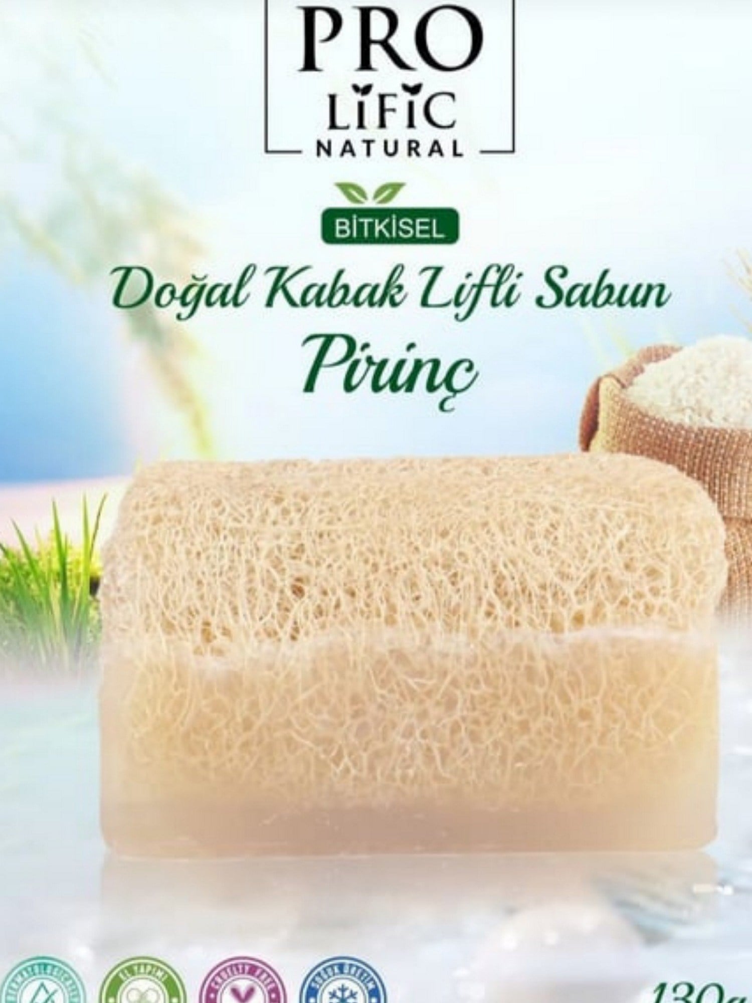 Pro Lific Natural Pirinç Özlü Doğal Kabak Lifli Sabun