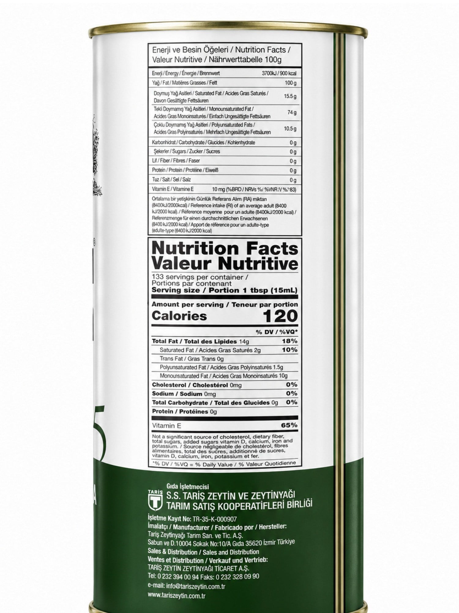 Tariş 1915 Natürel Sızma Zeytinyağı 2000 Ml