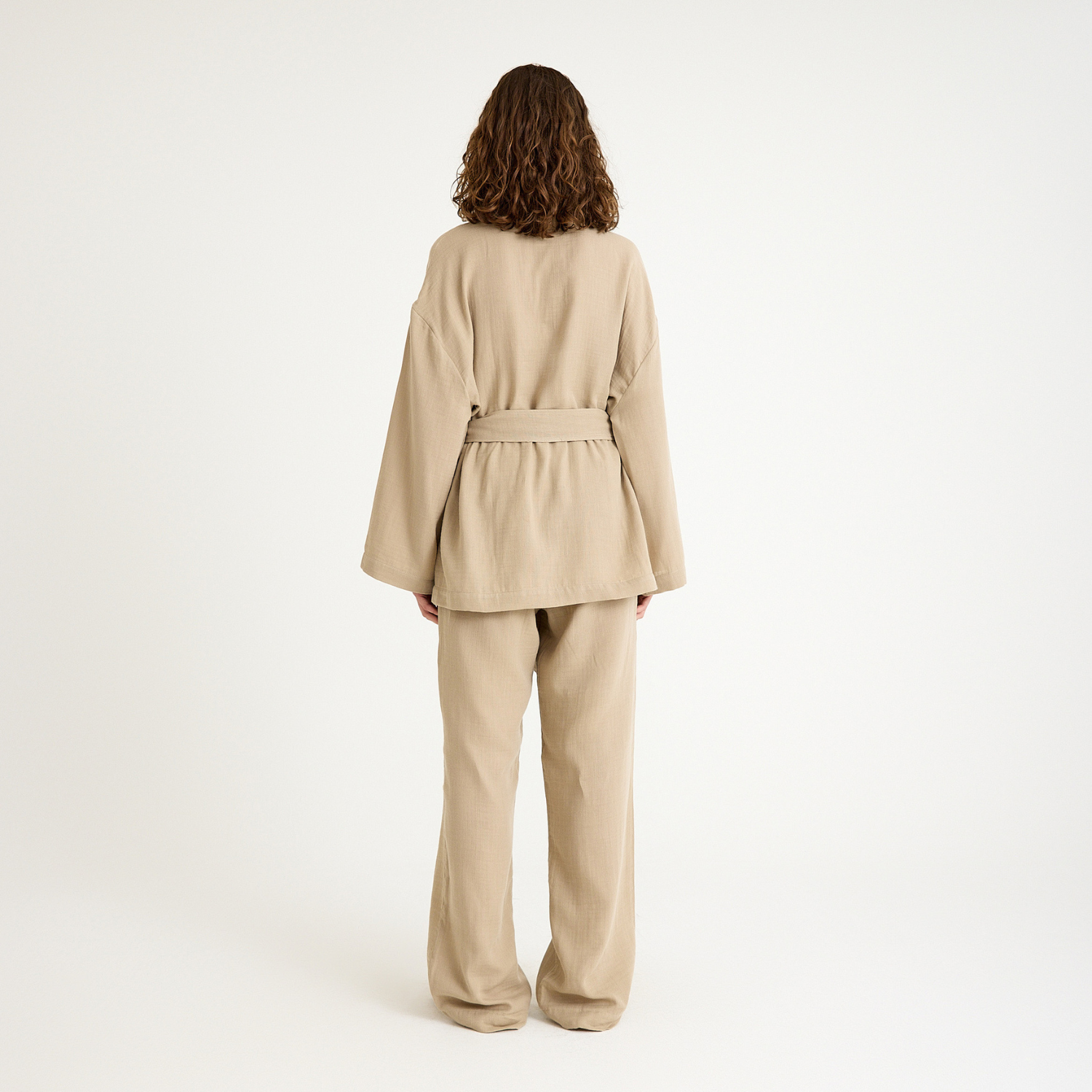 Müslin Pantolon - %100 Pamuk Beli Lastikli Kadın Müslin Pantolon - Miespiga