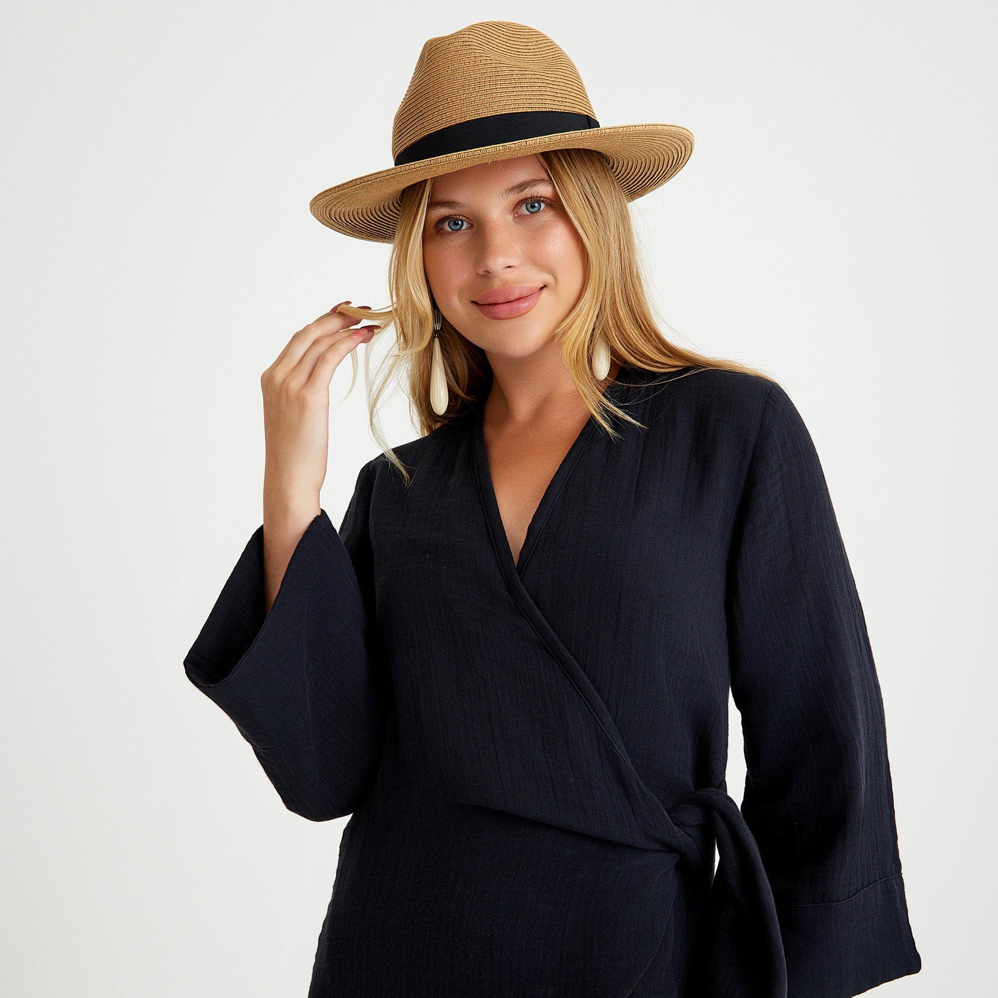 Plaj Elbisesi - %100 Pamuk Dokuma Kruvaze Kuşaklı Kadın Müslin Plaj Elbisesi - Miespiga