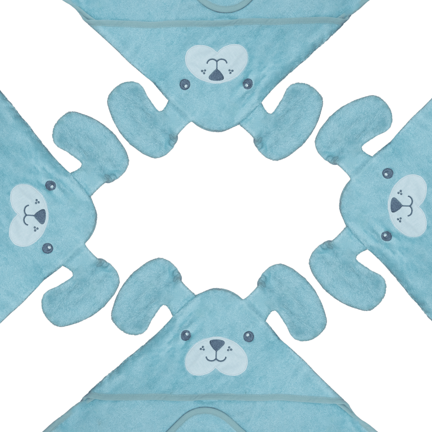 Havlu Kundak - %100 Pamuk Köpek Havlu Kundak Turkuaz (75X75 CM) - Miespiga