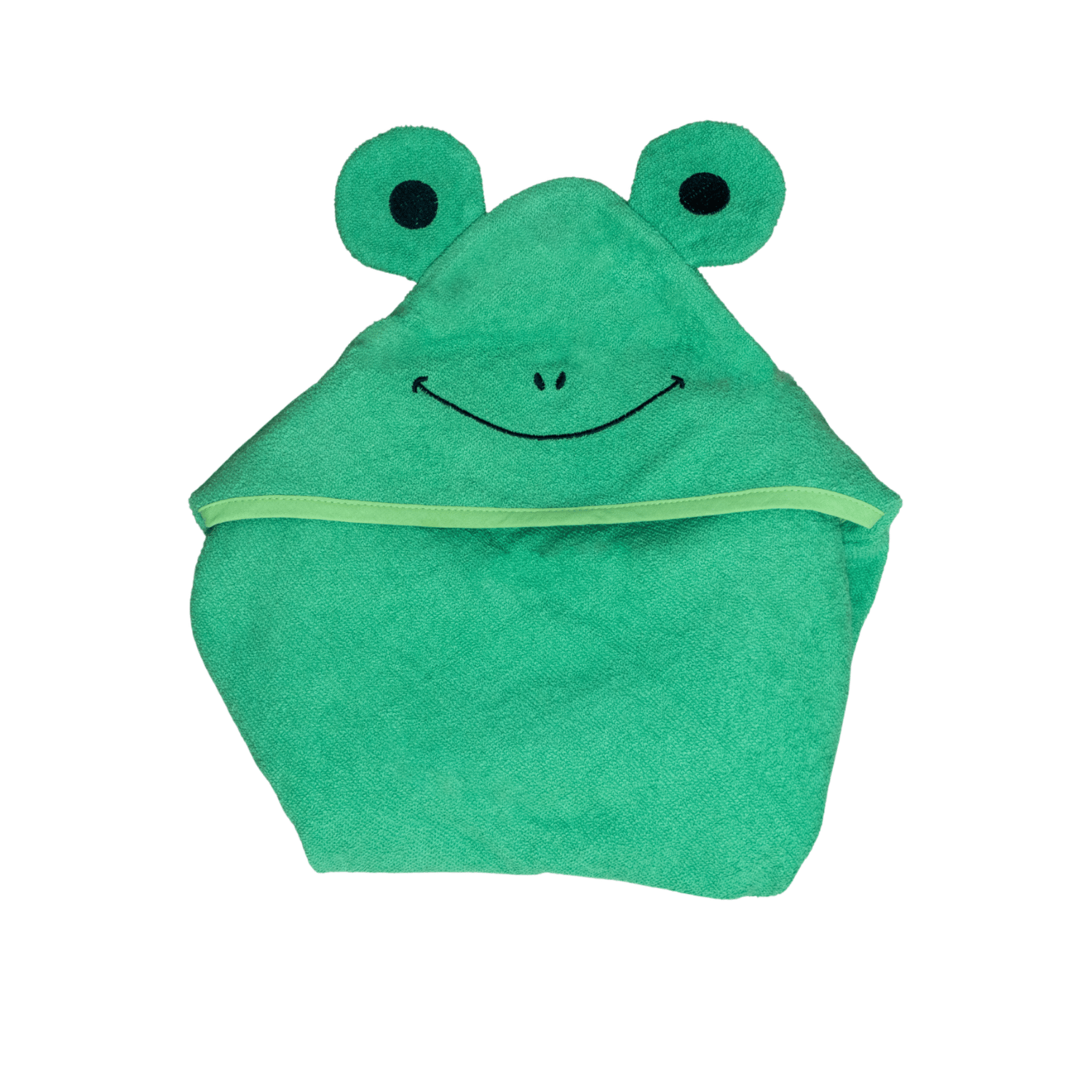 Havlu Kundak - %100 Pamuk Kurbağa Kundak Havlu Yeşil (75X75 CM) - Miespiga