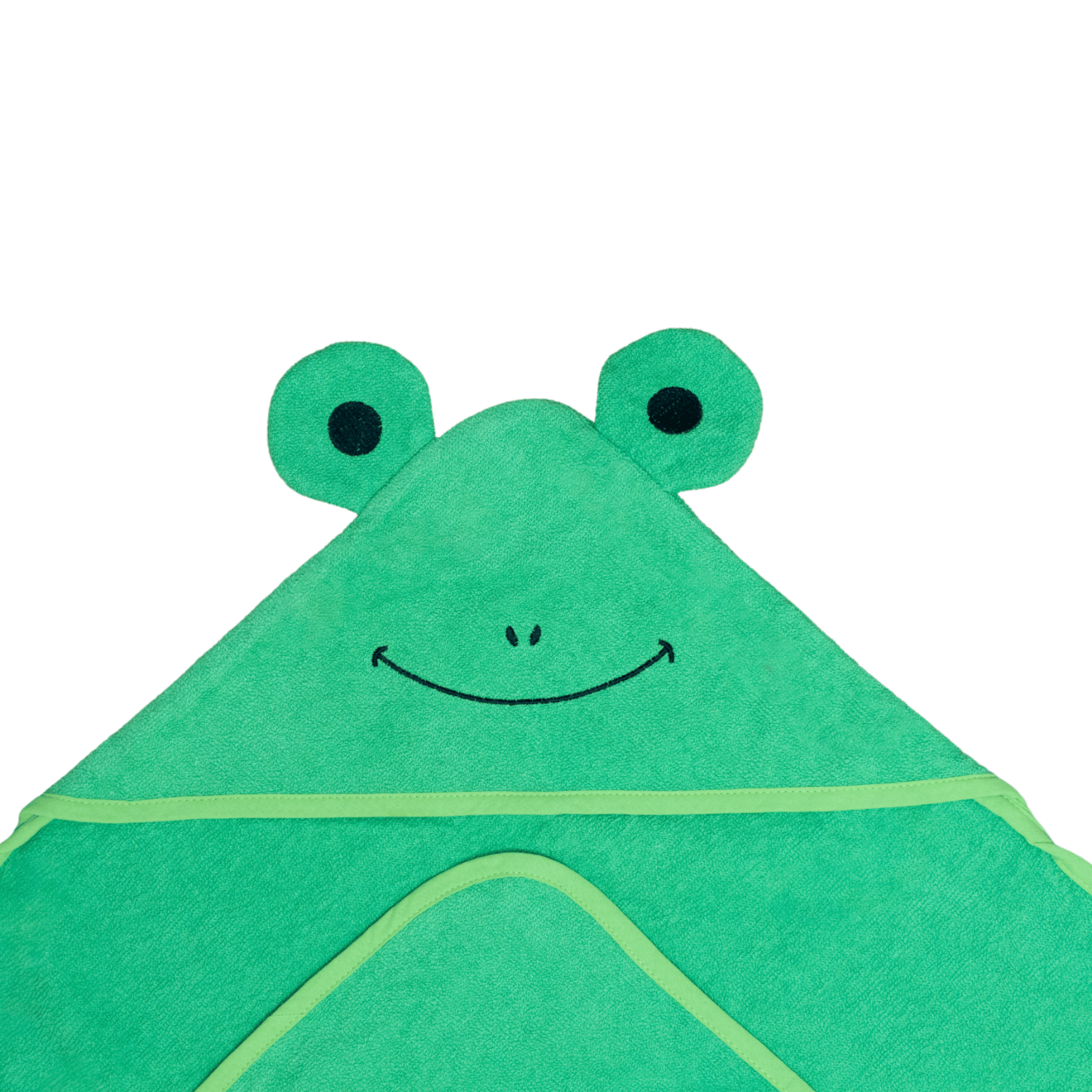 Havlu Kundak - %100 Pamuk Kurbağa Kundak Havlu Yeşil (75X75 CM) - Miespiga