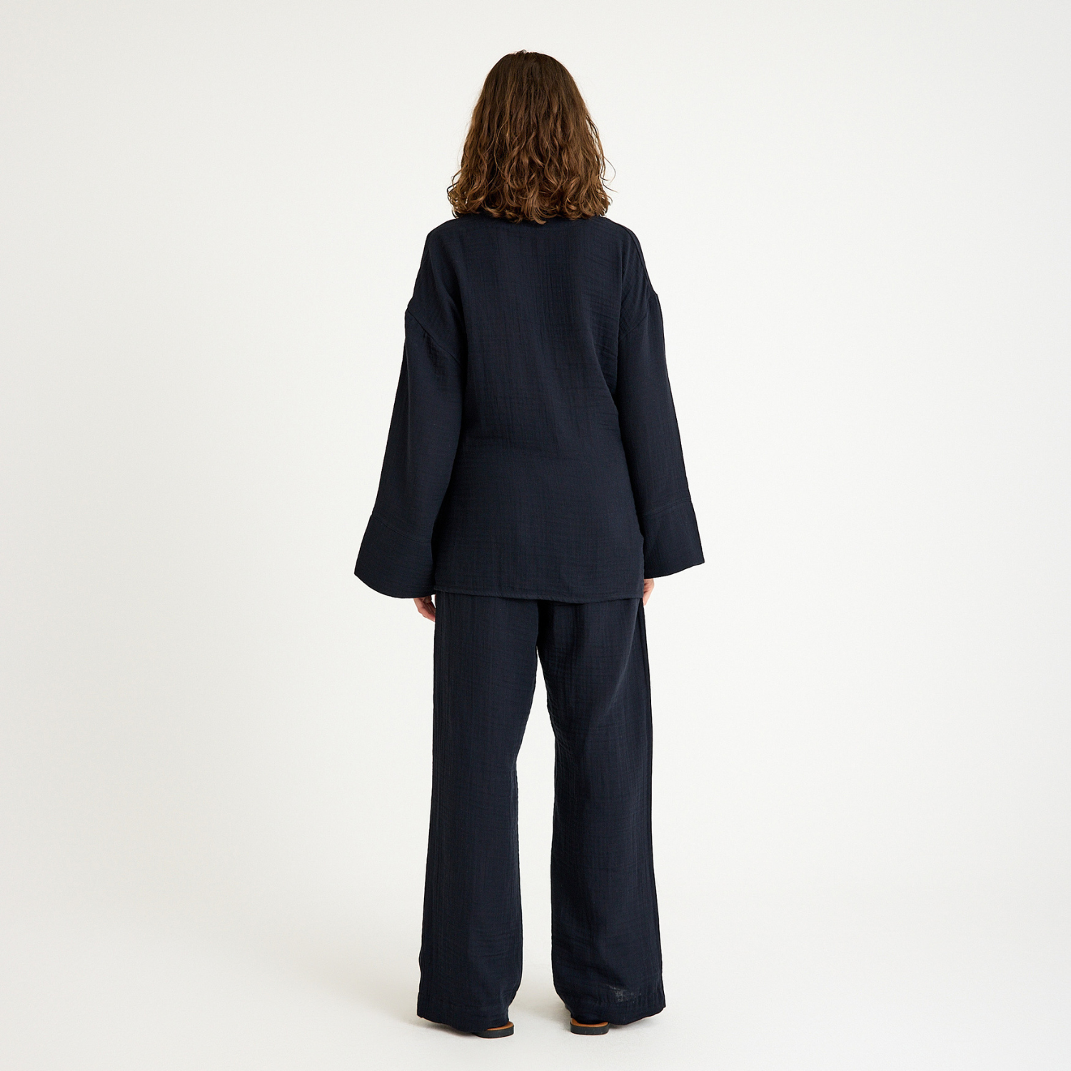 Müslin Pantolon - %100 Pamuk Rahat Kesim Kadın Müslin Pantolon - Miespiga