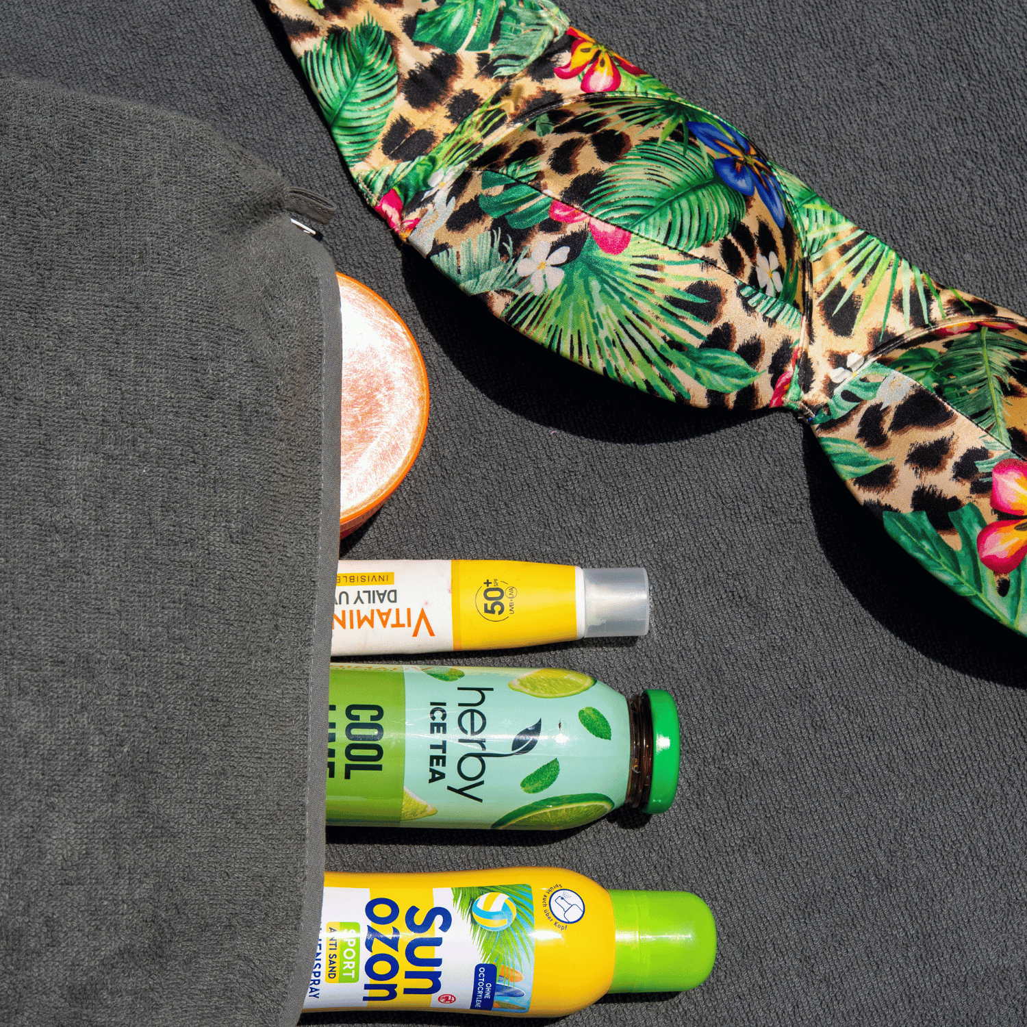 Şezlong Havlusu - %100 Pamuk Şezlong Havlusu ve Su Geçirmez Islak Kuru Mayo Çantası İkili Set - Miespiga