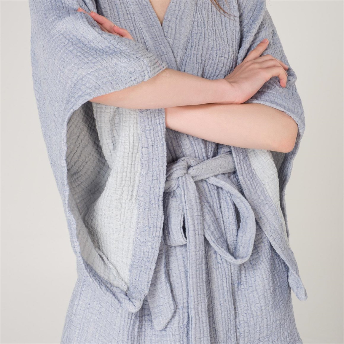 Kimono - Afrodit Yumuşak Bürümcük Müslin Plaj Kimono - Miespiga