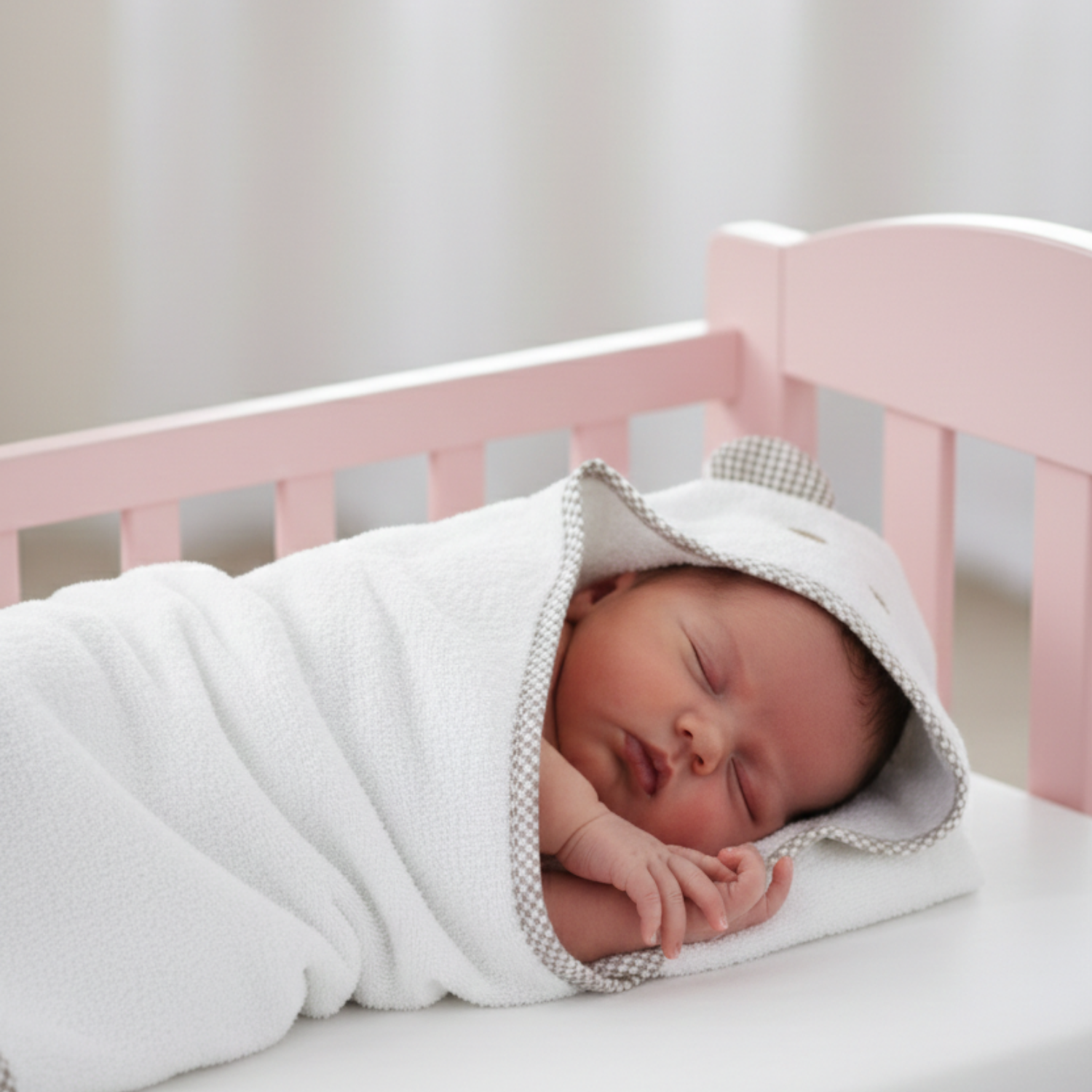 Havlu Kundak - Bebek Havlu Kundak Terlik Seti Little Bear - Miespiga