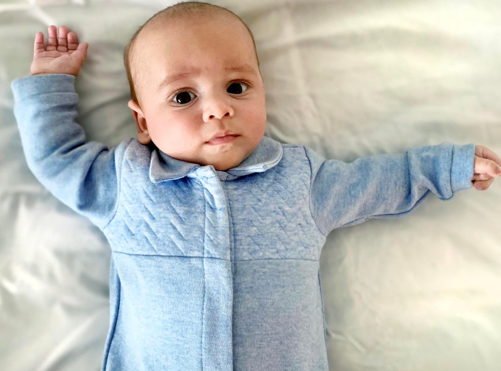 Tulum - Chevron Blue Bebek Tulum - Poetree Kids