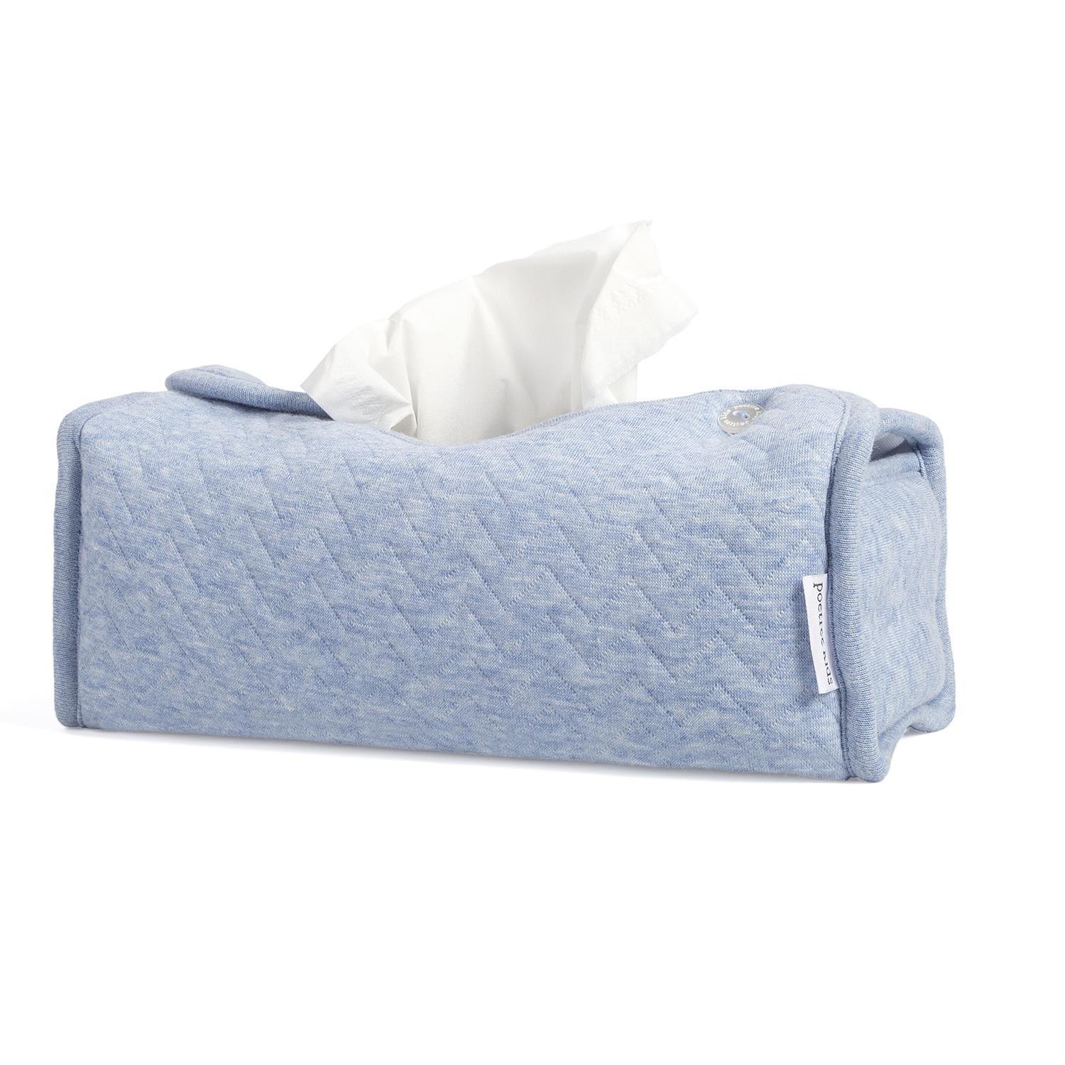 Bebek Çantası - Chevron Blue Kağıt Mendil Kutusu - Poetree Kids