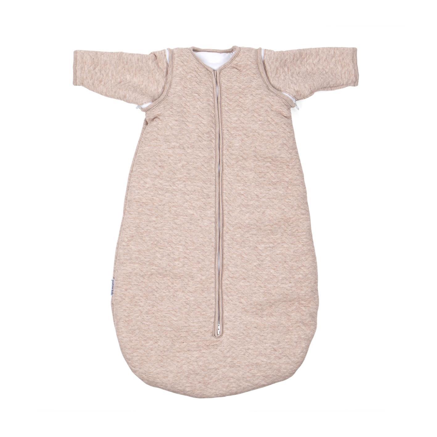 Bebek Uyku Tulumu - Chevron Camel Çıkarılabilir Kollu Bebek Uyku Tulumu Kışlık 4 Tog 70 cm - Poetree Kids