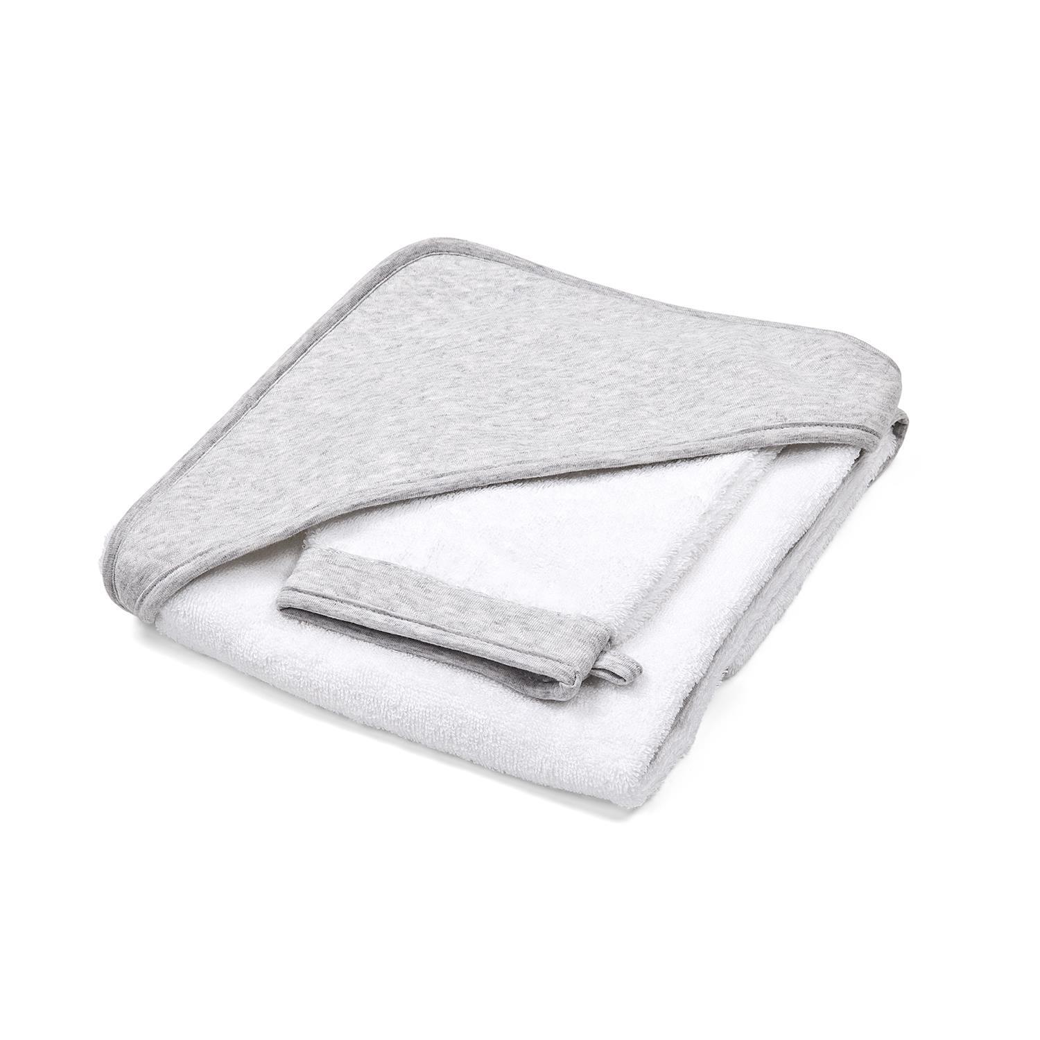 Havlu Kundak - Chevron Grey Havlu Kundak Kese Seti - Poetree Kids