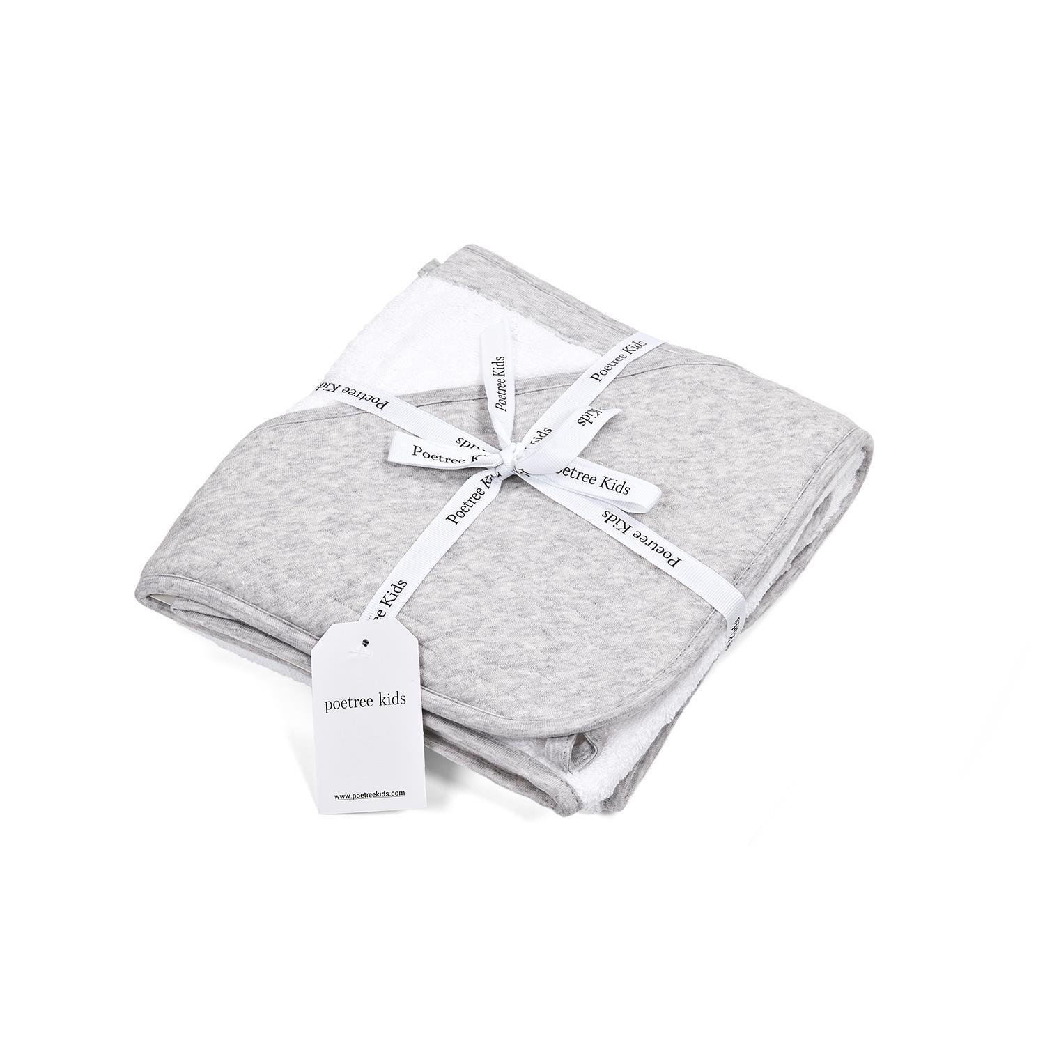 Havlu Kundak - Chevron Grey Havlu Kundak Kese Seti - Poetree Kids