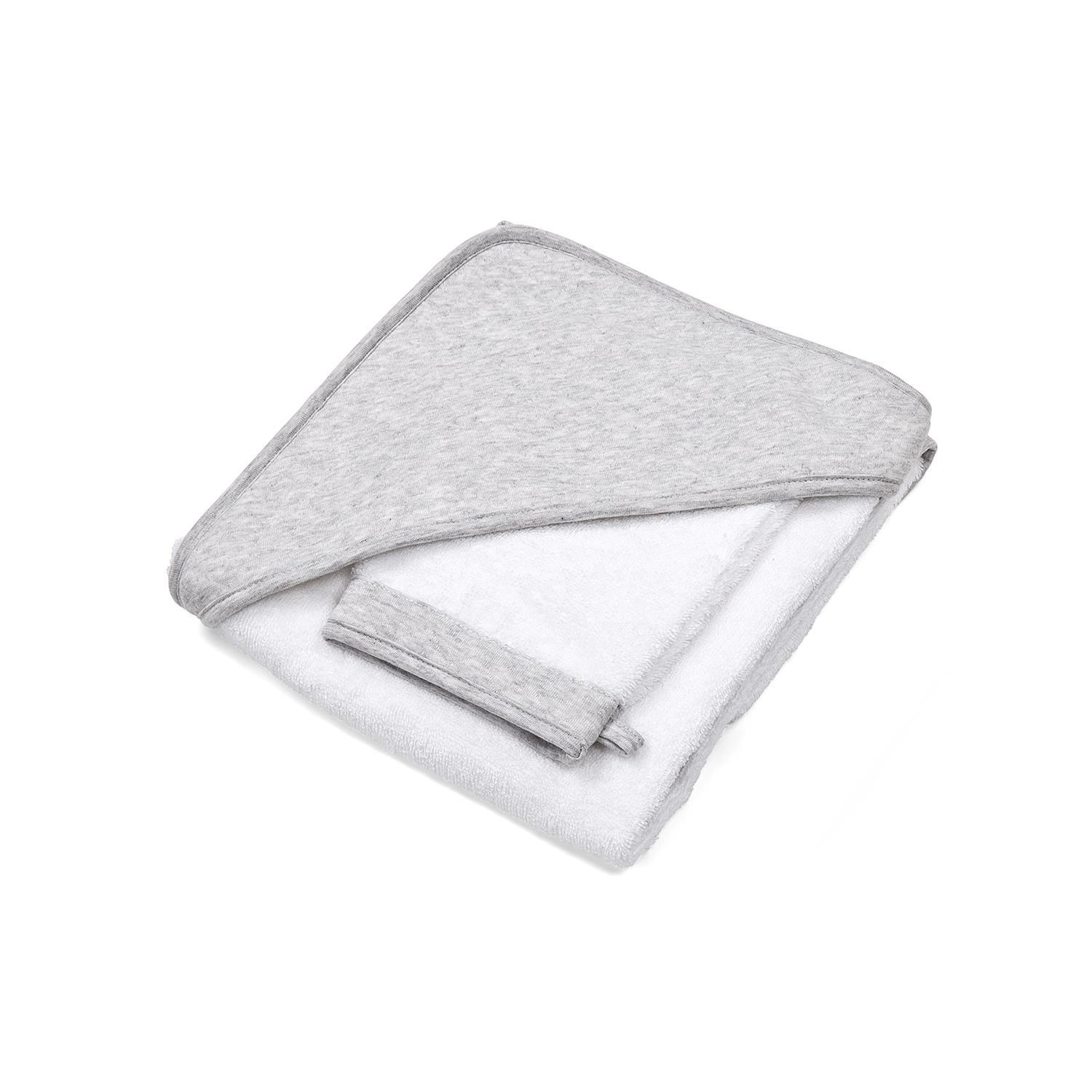 Havlu Kundak - Chevron Grey Havlu Kundak Kese Seti - Poetree Kids