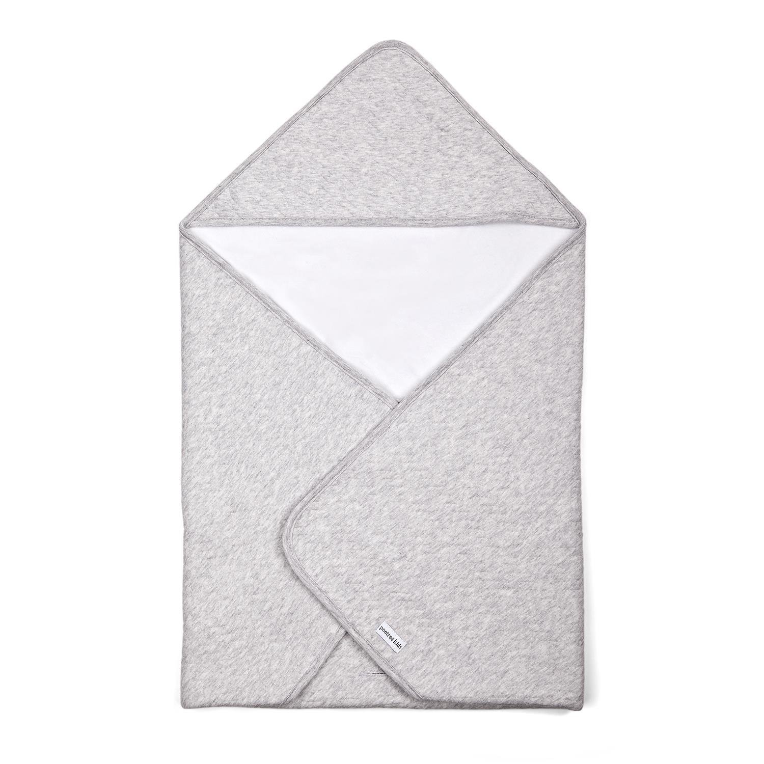 Battaniye - Chevron Grey İçi Nikili Kundak Battaniye - Poetree Kids