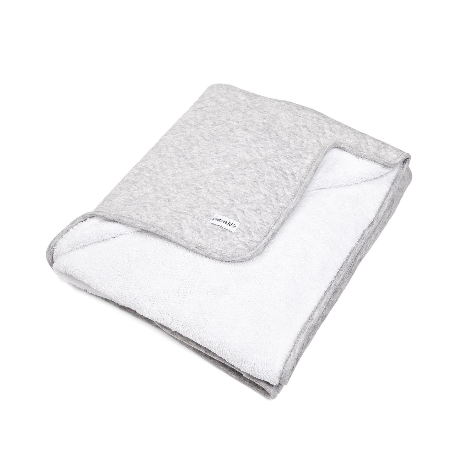 Battaniye - Chevron Grey Welsoftlu Bebek Battaniye 100x135 - Poetree Kids