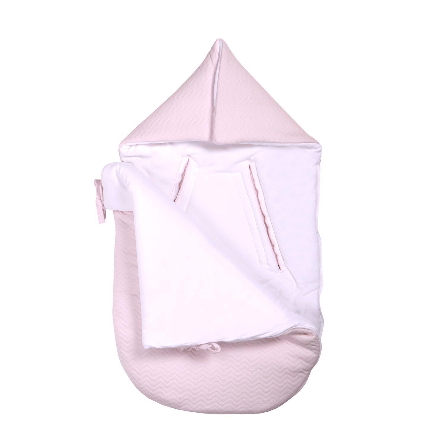 Taşıma Tulumu - Chevron Light Pink 5 Kemerli Portbebe - Poetree Kids
