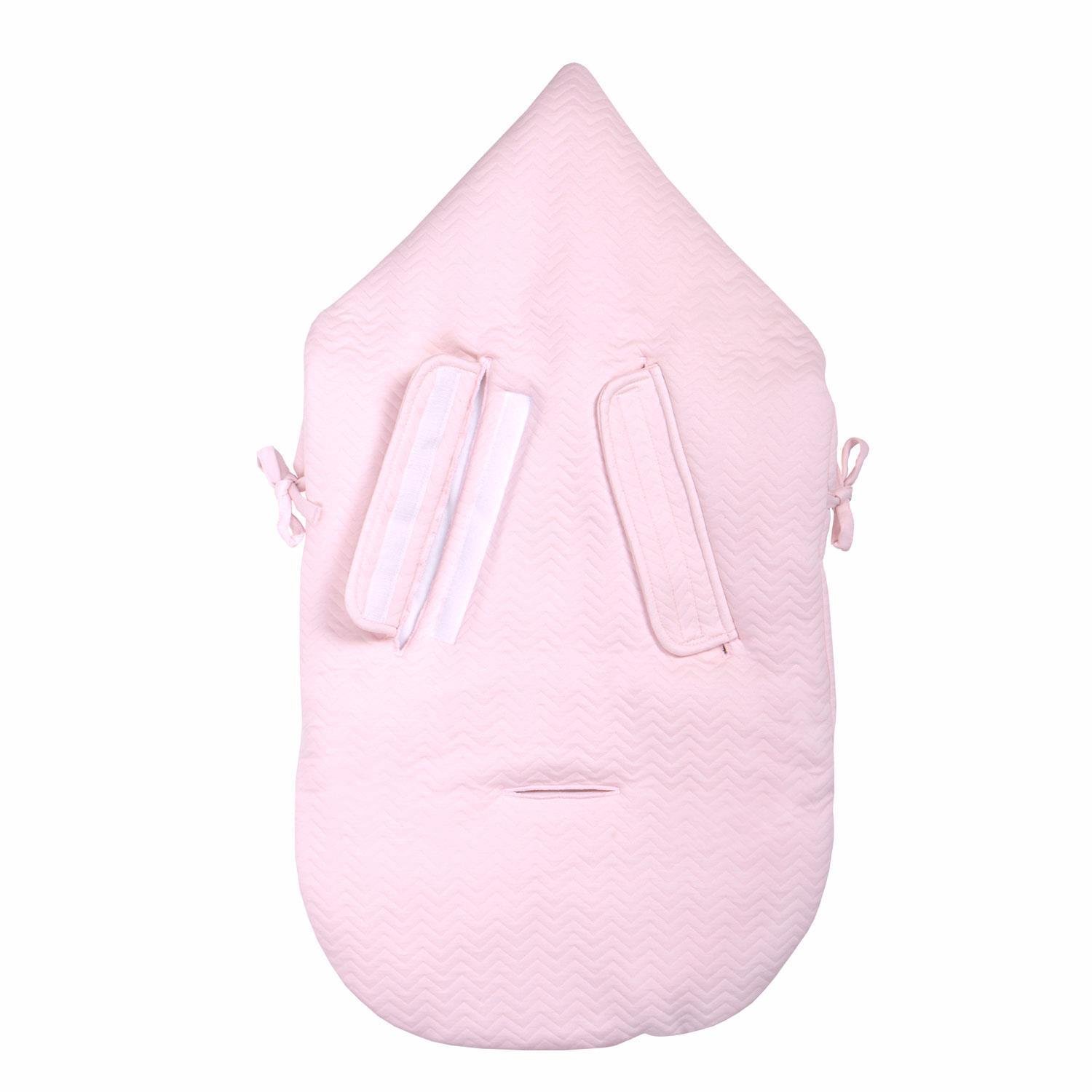 Taşıma Tulumu - Chevron Light Pink 5 Kemerli Portbebe - Poetree Kids