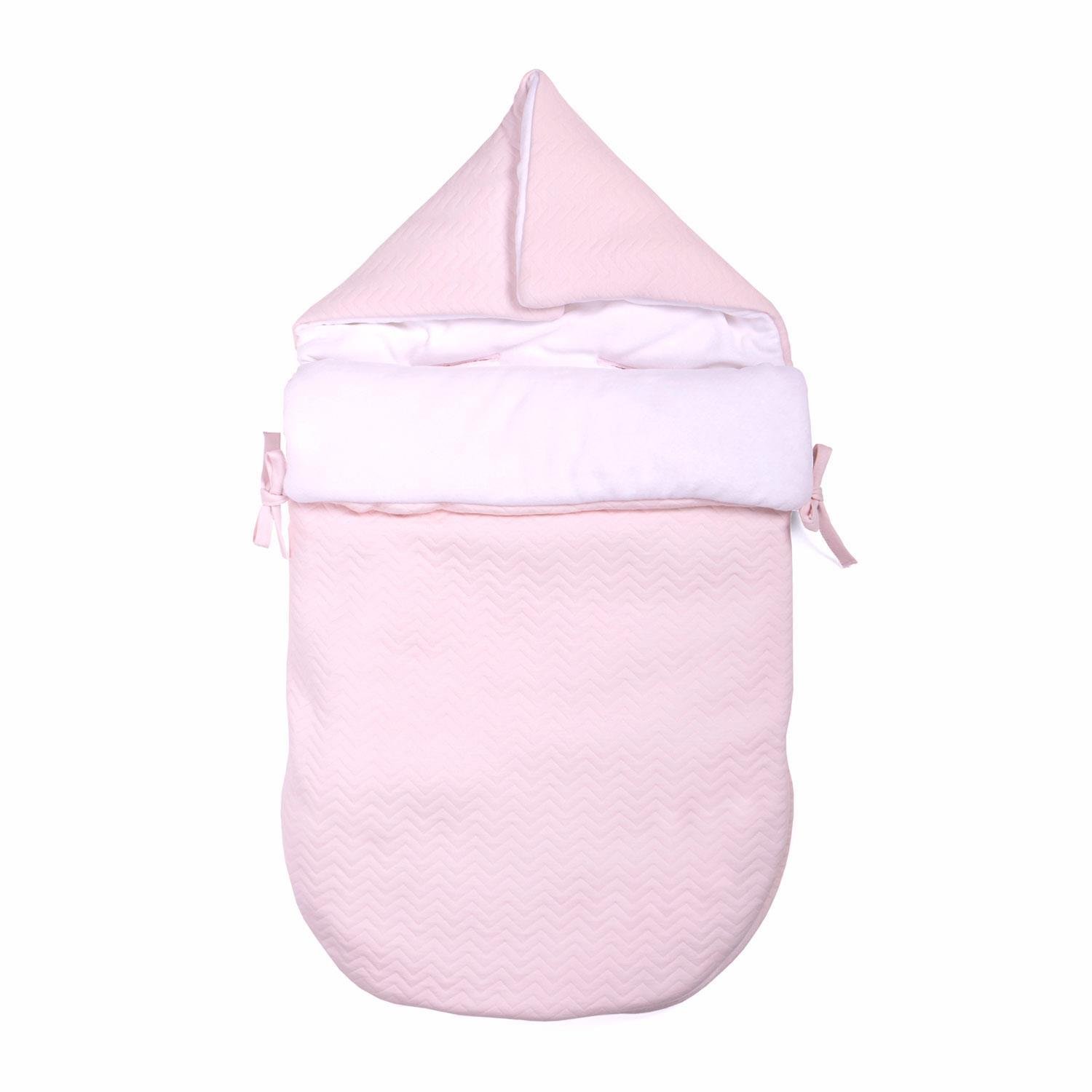 Taşıma Tulumu - Chevron Light Pink 5 Kemerli Portbebe - Poetree Kids