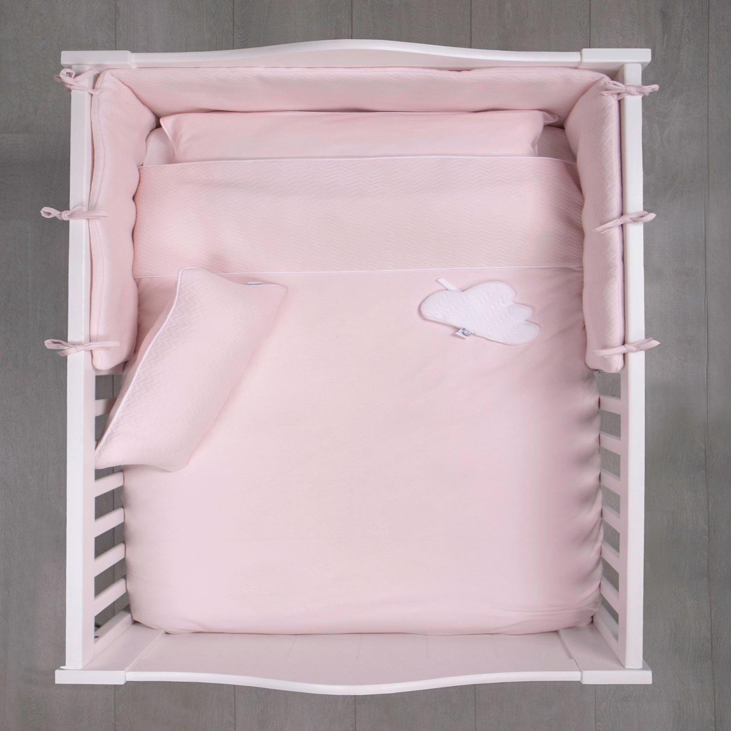 Nevresim Takımı - Chevron Light Pink Bebek Nevresim Takımı - Poetree Kids