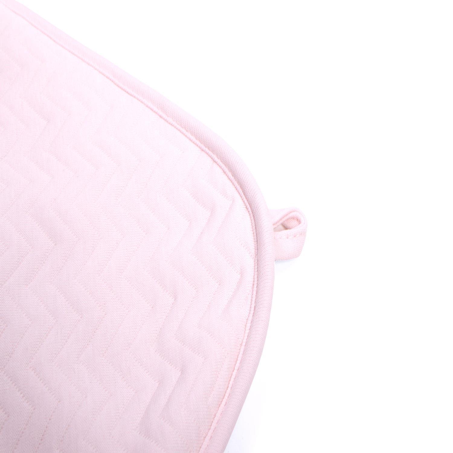 Battaniye - Chevron Light Pink İçi Nikili Bebek Battaniye - Poetree Kids