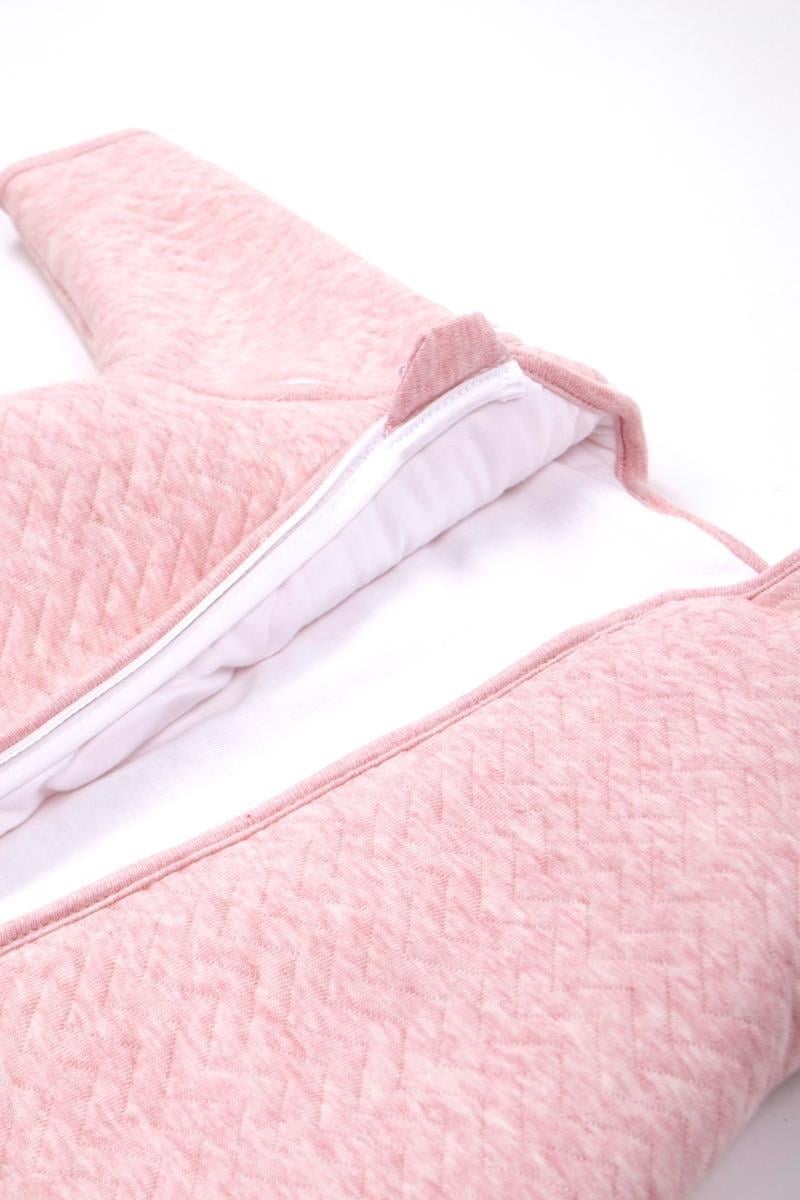 Bebek Uyku Tulumu - Chevron Pink Çıkarılabilir Kollu Bebek Uyku Tulumu Kışlık 4 Tog 70 cm - Poetree Kids