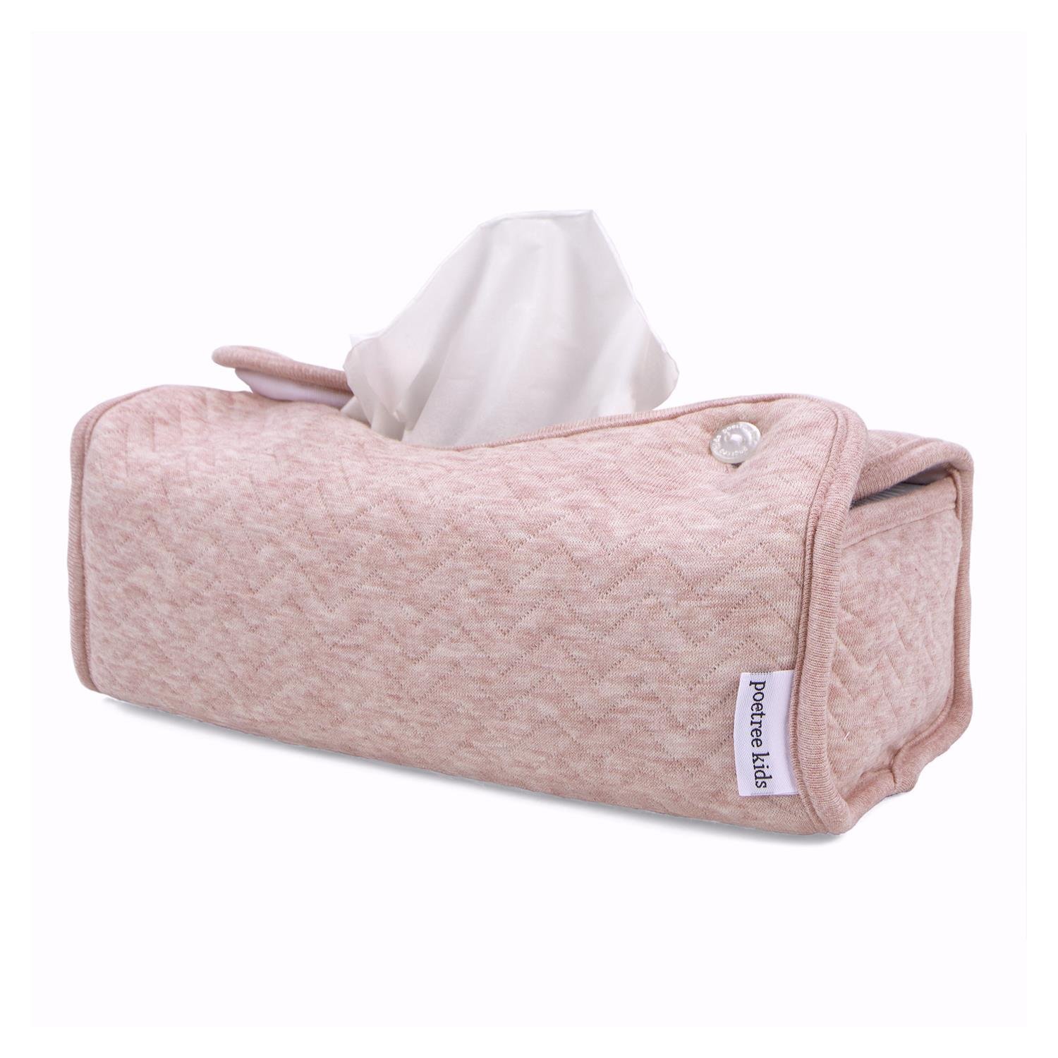 Bebek Çantası - Chevron Pink Kağıt Mendil Kutusu - Poetree Kids