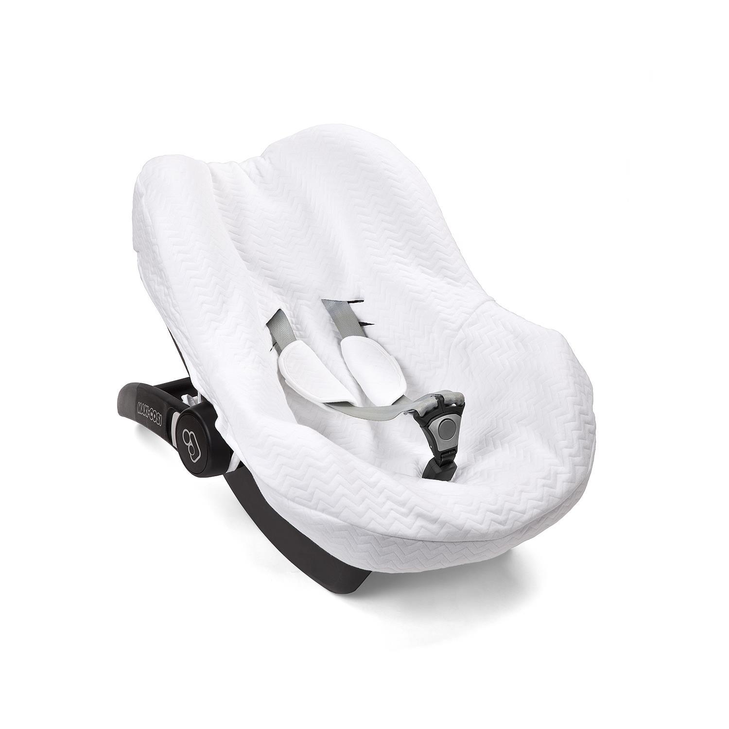 Araba Koltuğu Kılıfı - Chevron White Araba Koltuğu Kılıfı - Poetree Kids