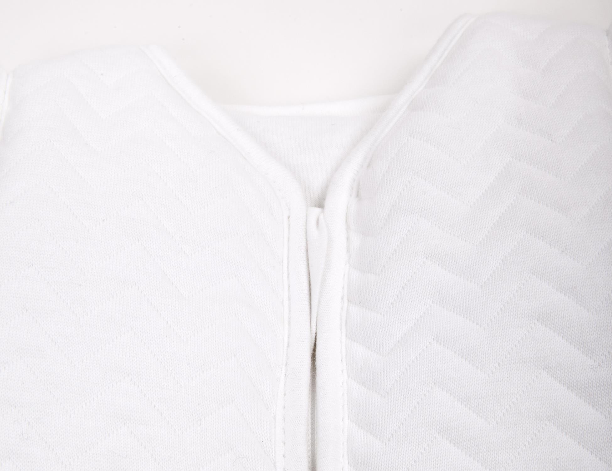 Bebek Uyku Tulumu - Chevron White Çıkarılabilir Kollu Bebek Uyku Tulumu Kışlık 4 Tog 70 cm - Poetree Kids